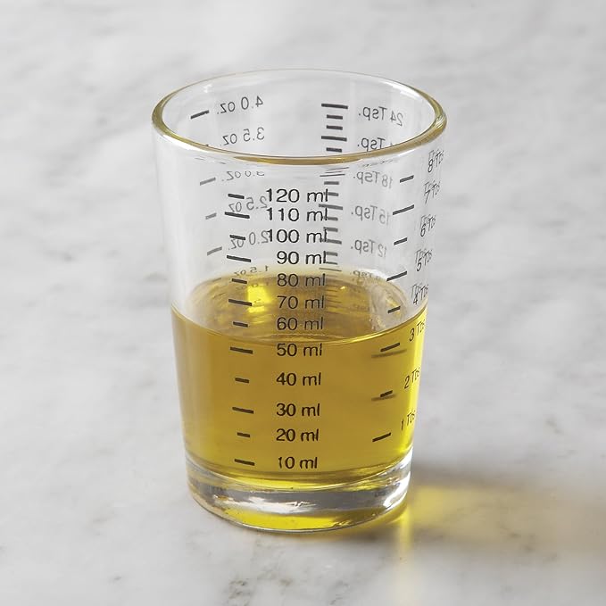 Set de 2 vasos medidores Fox Run 4 oz transparentes miniatura 6
