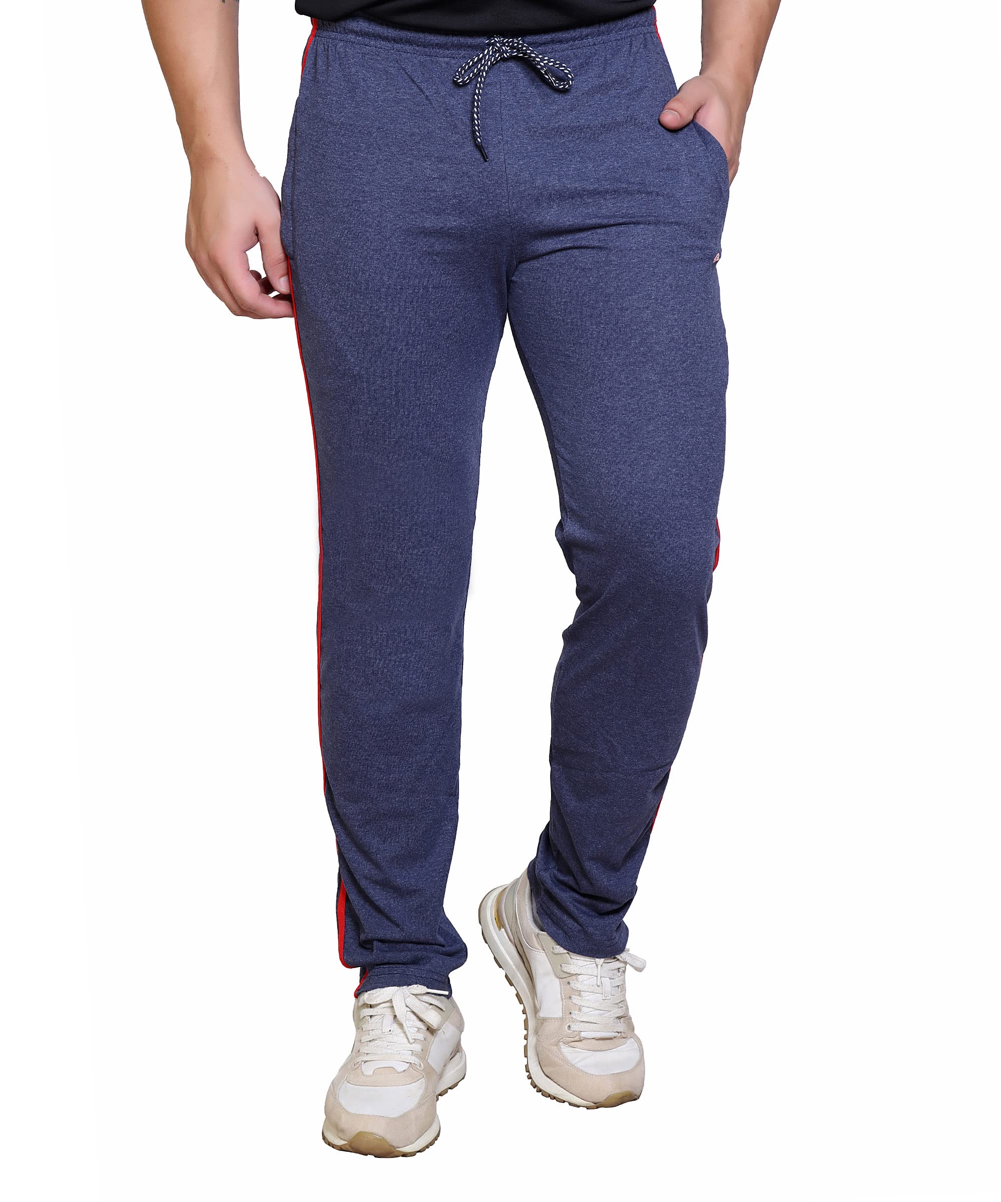 starfox Men's Cotton Blend Classic Look Bottom Wear with One Zipper Pocket Regular Fit Track Pant for Men-picture-32