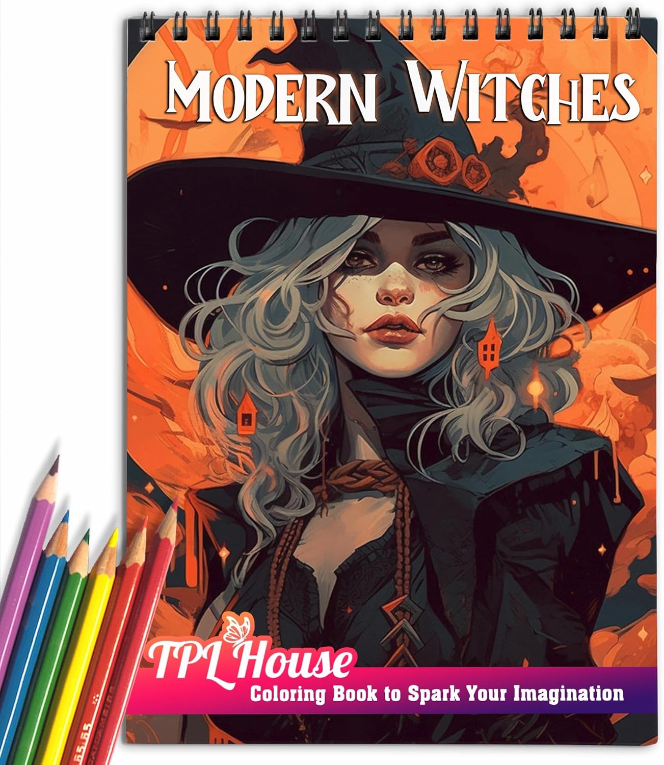 Amazon.com: TPLHOUSE Modern Witches Coloring Book Spiral Bound for ...