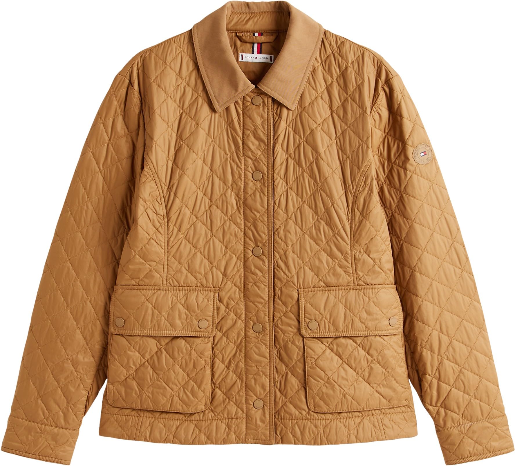 Tommy Hilfiger Cazadora acolchada Mujer Padded Nylon Slim Quilted con cuello francés