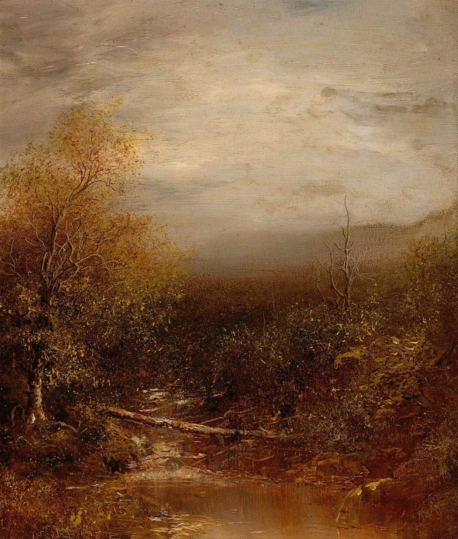 ARTXLXXBN Famous Prints Artwork Pictures Poster Painting Art Pool in the Adirondacks by Ralph Albert Blakelock Artwork Landscape Pictures for Home Decor 60x90cm