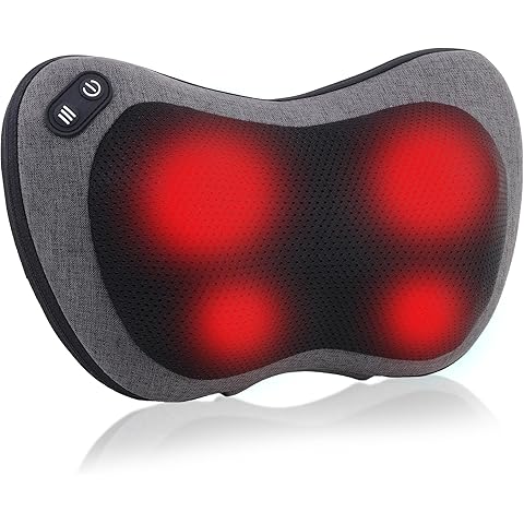 Shiatsu Neck and Back Massager with Heat - Deep Tissue Massage Pillow for Neck, Bac...