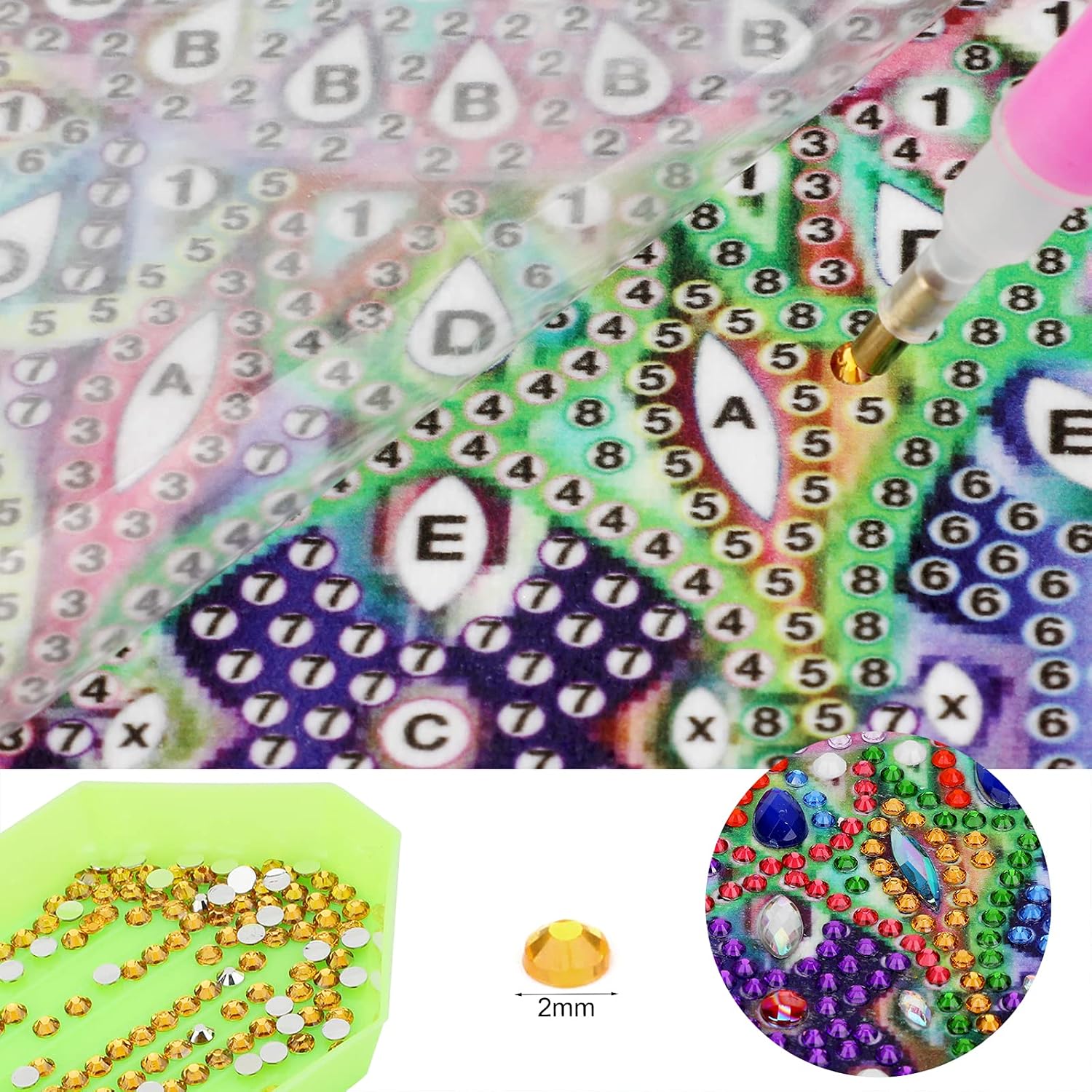 VETPW 5D DIY Mandala Flower Partial Drill Diamond Art Painting - Image 5