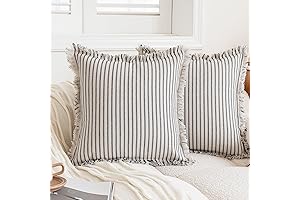 Bohemian Bliss: French Country Sentiment Embroidered on Cotton Throw Pillow Covers