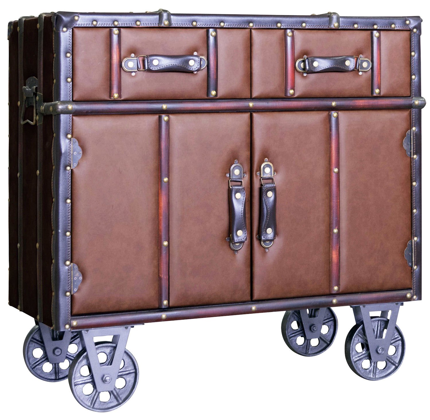 Amazon｜アンティーク家具 北欧家具 キャビネット 雑貨 幅80cm 車輪