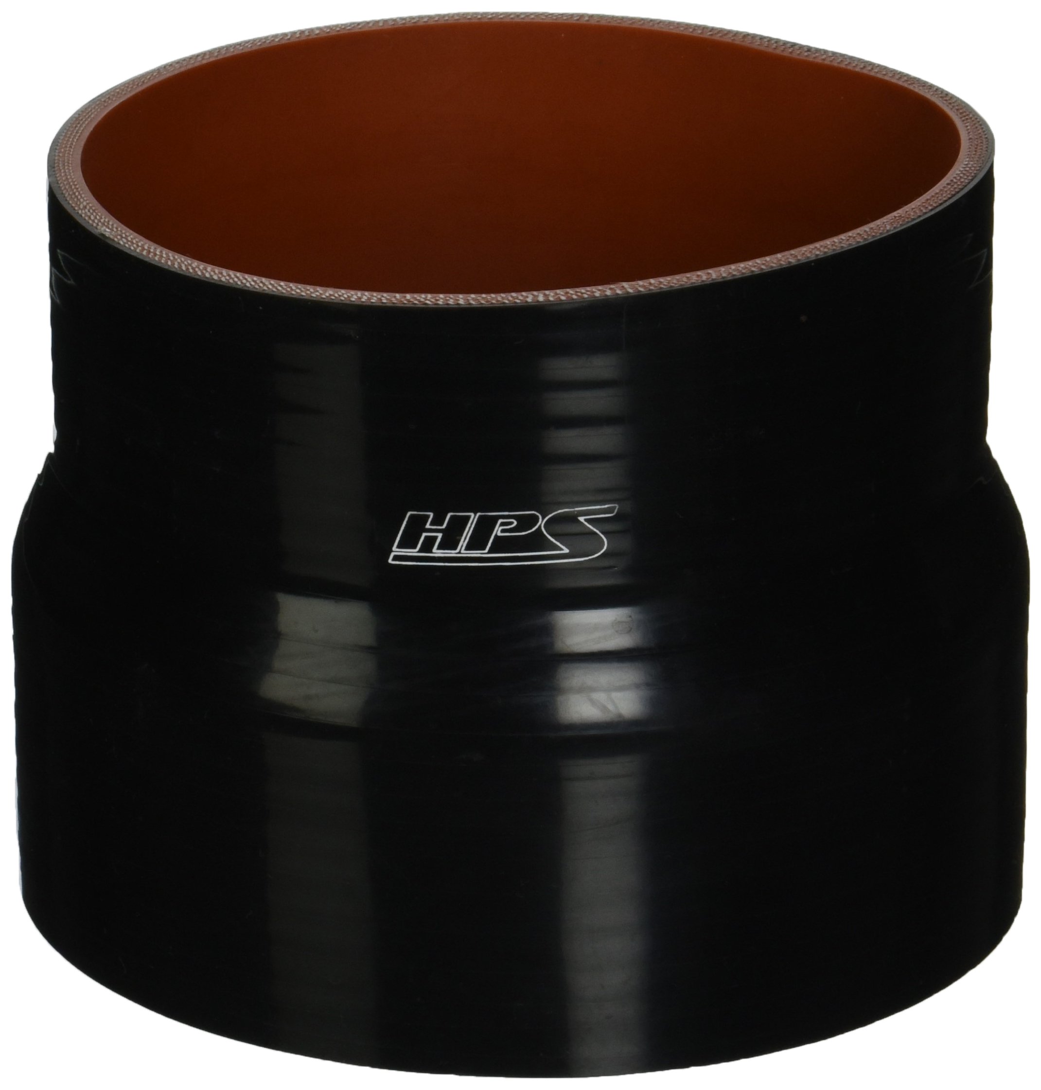 HPS HTSR-450-500-L4-BLK Silicone High Temperature 4-ply Reinforced Reducer Coupler Hose, 40 PSI Maximum Pressure, 4" Length, 4-1/2" > 5" ID, Black
