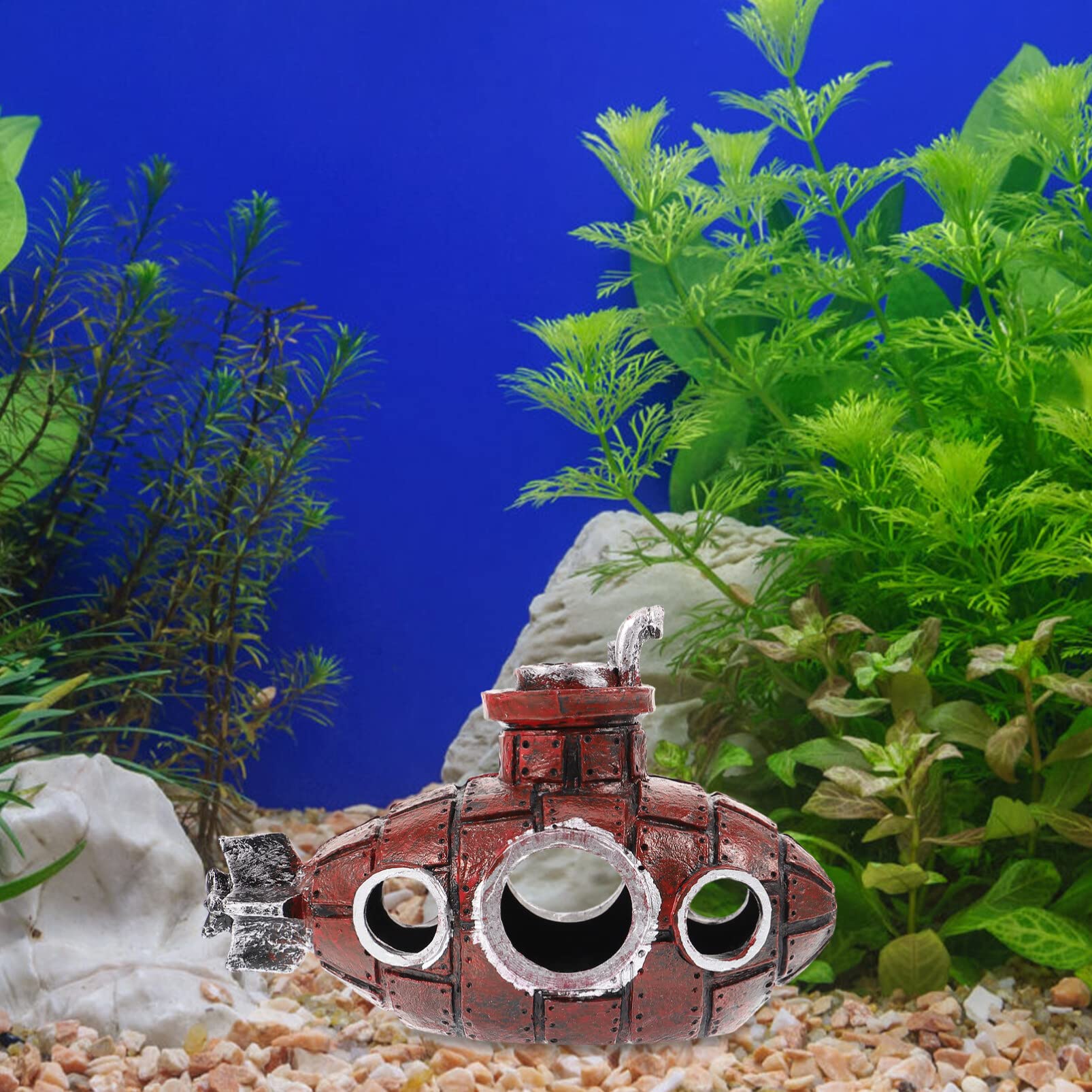 1PC Aquarium Decoratie Hars Onderzeeër Ornament Aq Schilderachtige Decoratie Garnalen Schuilplaats Onderzeeer Thema Aquarium Decoraties