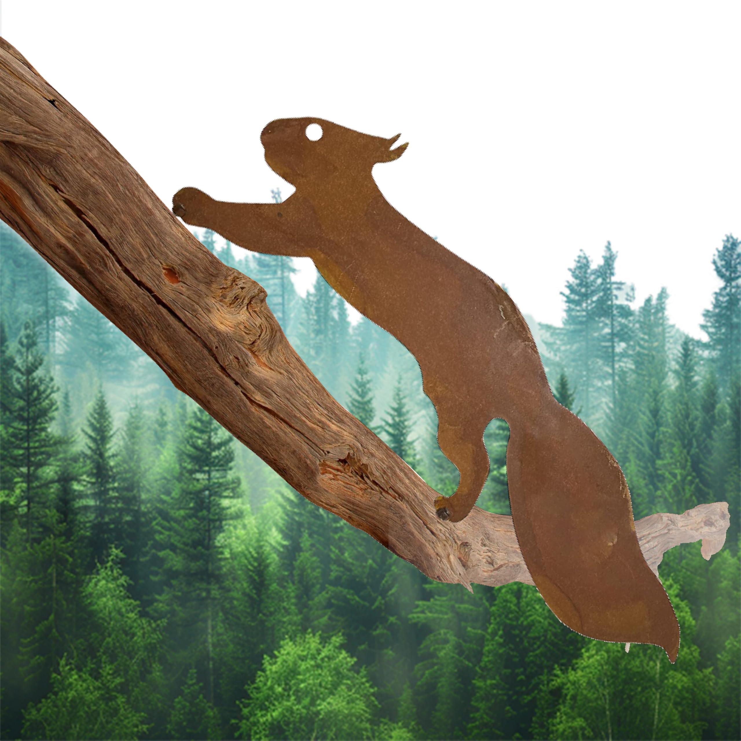 Scoiattolo In Metallo Arrugginito - Decorazione Da Giardino | Design Naturale | Resistente Alle Intemperie - Foto 10