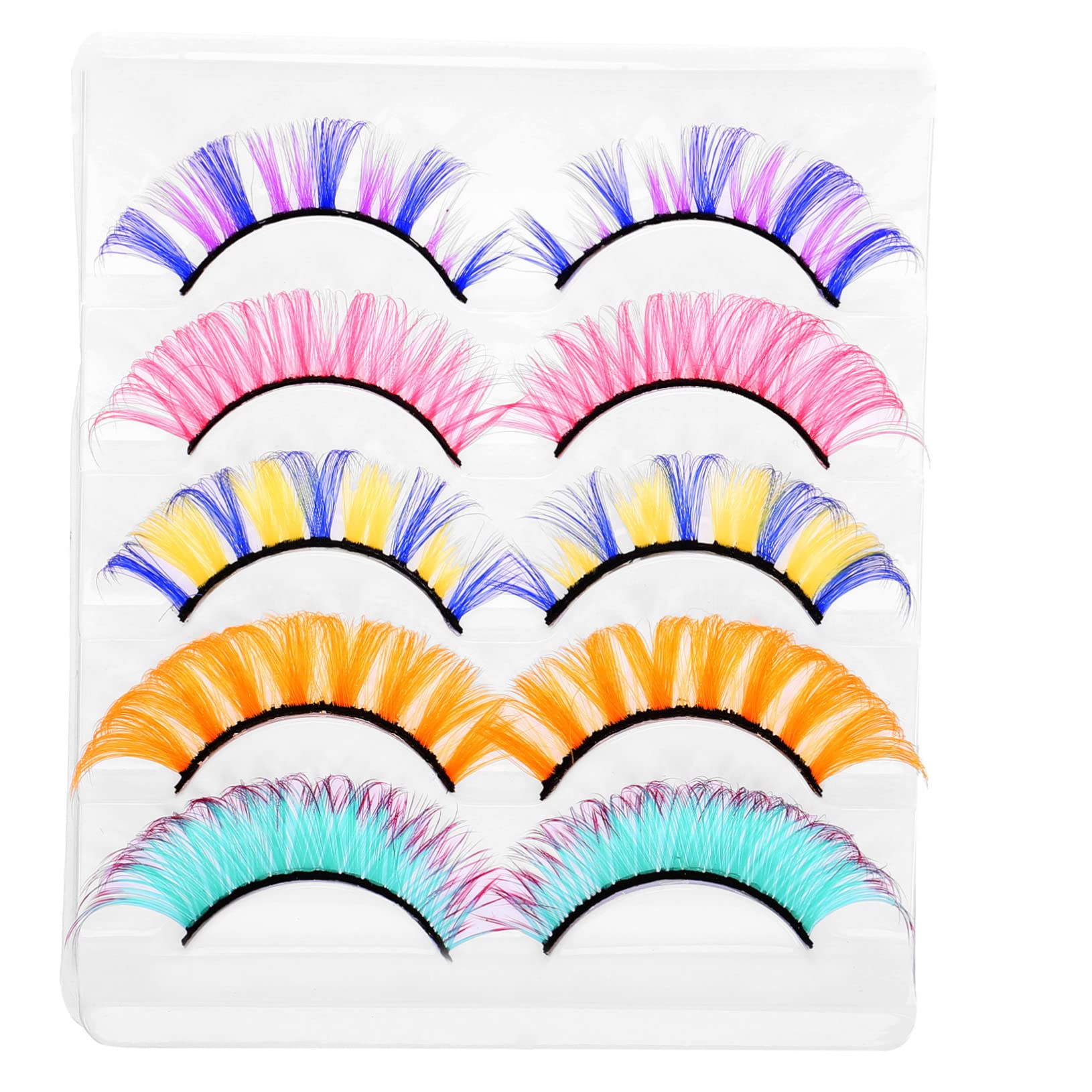 FRCOLOR 4 Set Di Extension Per Ciglia Da Donna Kit Di Ciglia Finte Naturali Strumenti Per Il Trucco Ricci E Soffici Per Occasioni Speciali 5 Paia*4