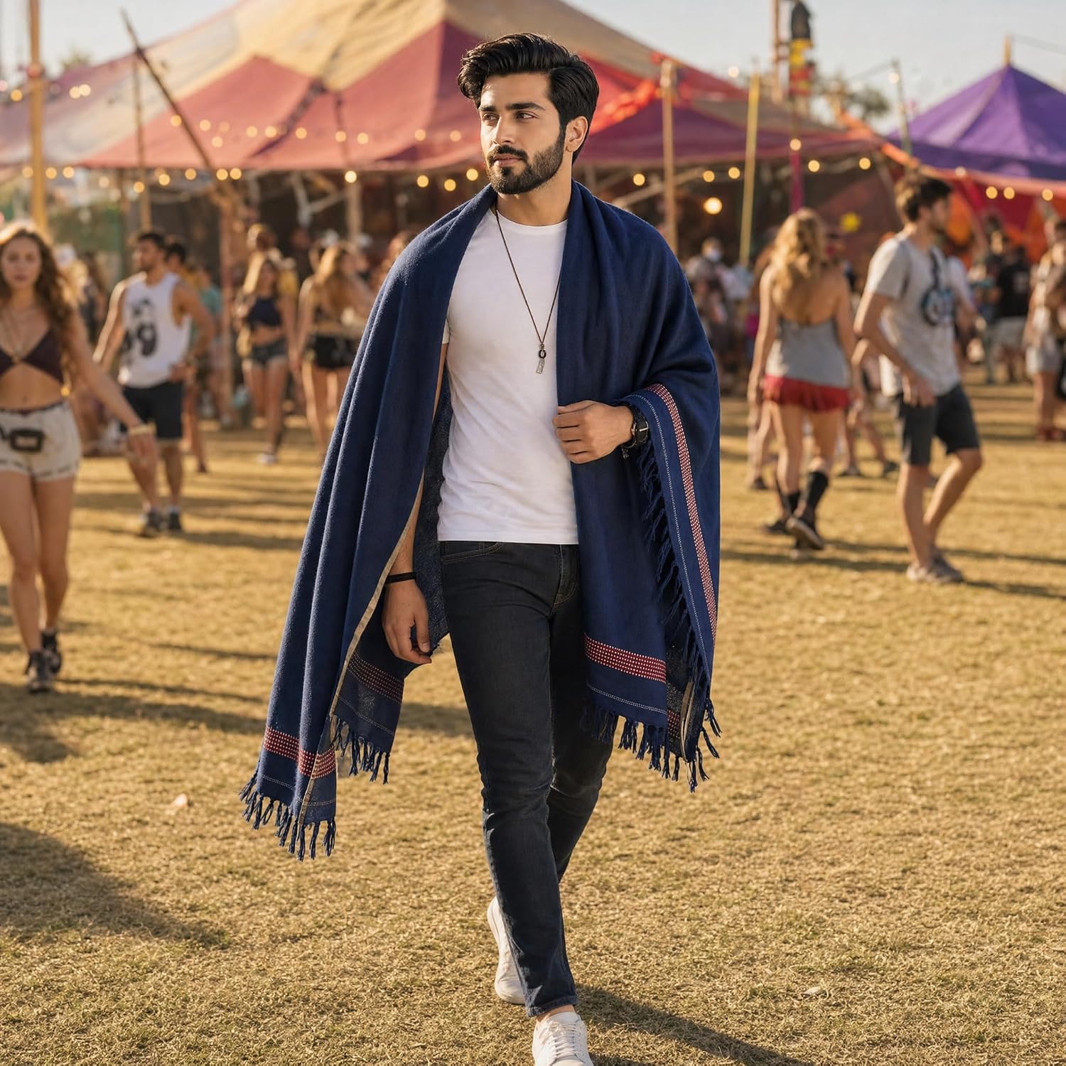 Men's Cashmere Shawl – Soft Scarf Wrap for Men, Gifts