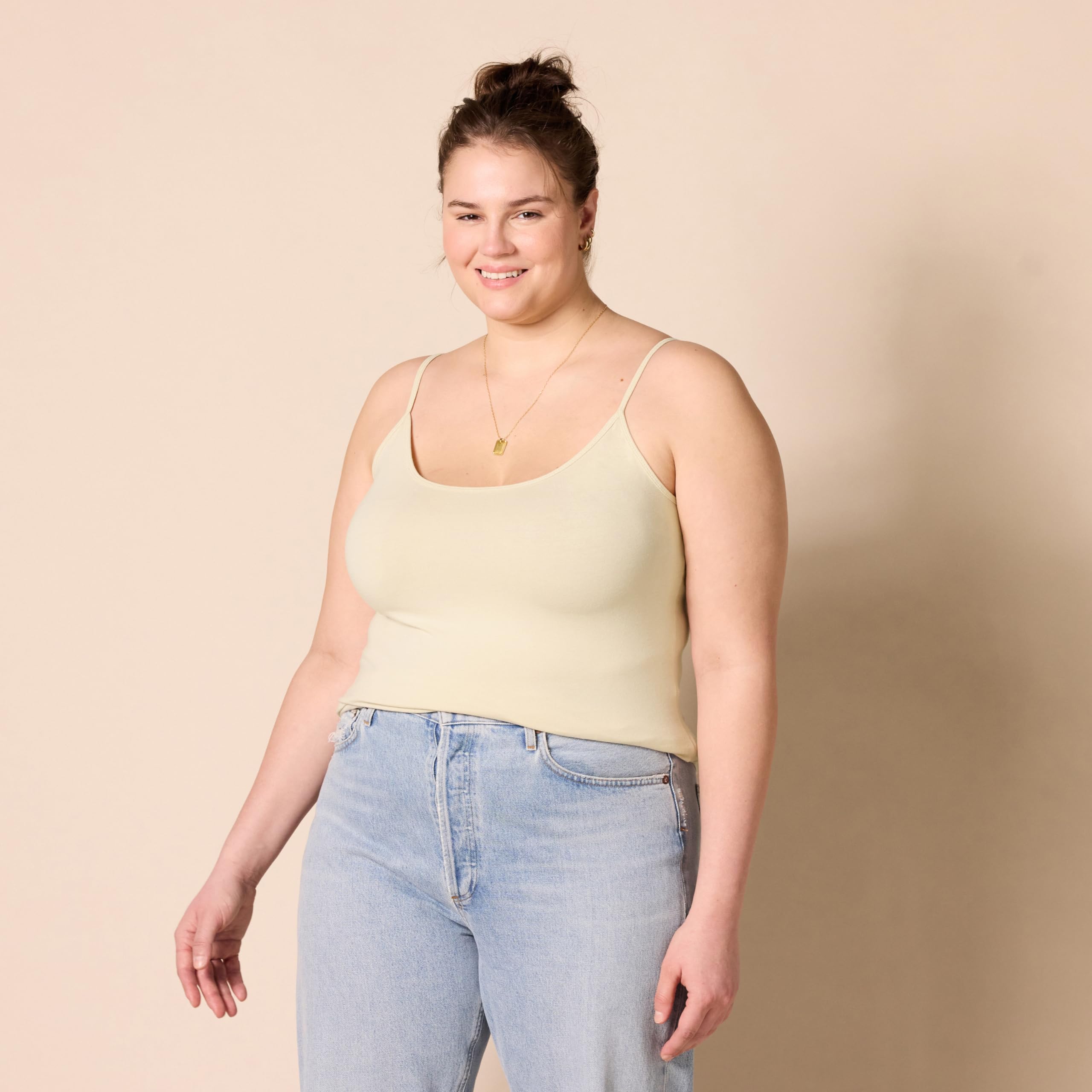 Amazon Essentials Canotta vestibilità Slim Donna, Pacco da 4