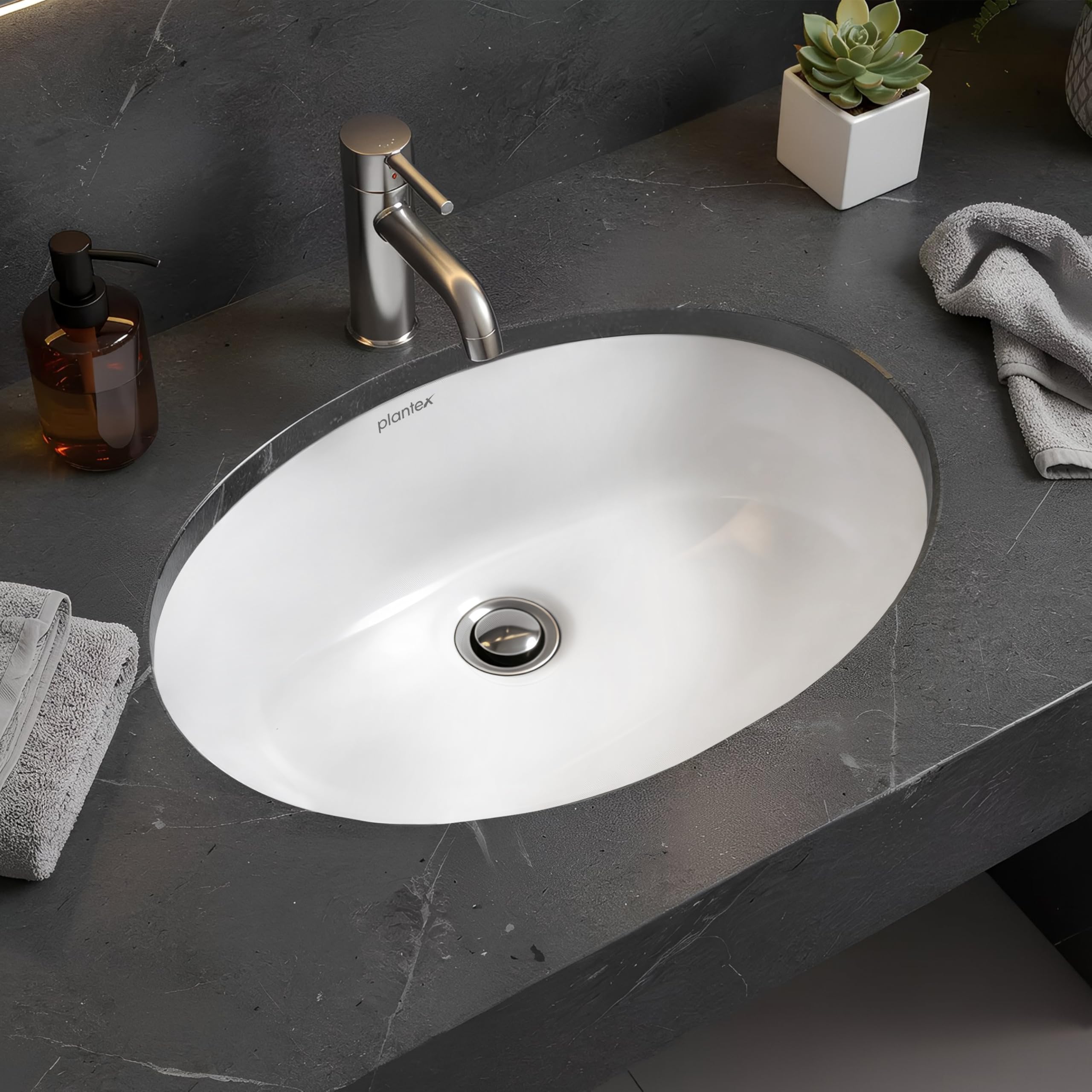 Plantex Basin for Bathroom/Under Mount Ceramic Basin/Basin for Home/Hotel - Pack of 1 (1392, Zola)-picture-22