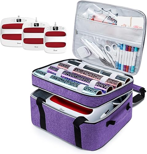 Funda de transporte de doble capa compatible con Crict EasyPress 2 12"x10" y 9"x9" máquina de prensa de calor, para bolsa Easy Press de prensa de