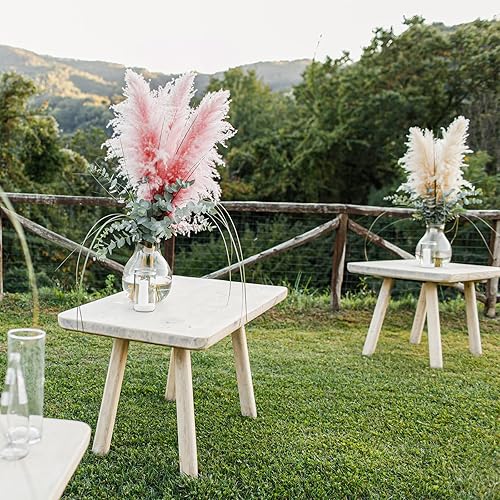 Miniatura 5 de MECCANIXITY 4 tallos de caña artificial de las pampas de 35.4 pulgadas de alto, 9 ramas para el hogar, cocina, jarrón marrón