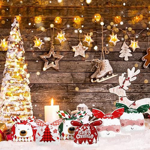 Miniatura 6 de 120 bolsas de dulces de Navidad – Bonitas galletas de Navidad, 6 estilos