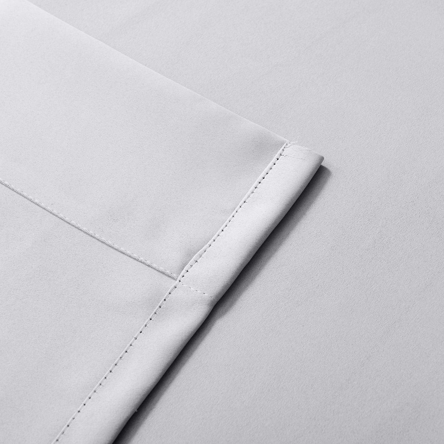 Tende oscuranti isolate termicamente con occhielli in bronzo, per ufficio, hotel, casa, ospedale, grigiastro, 132 x 213 cm, efficienti dal punto di vista energetico e riduzione del rumore