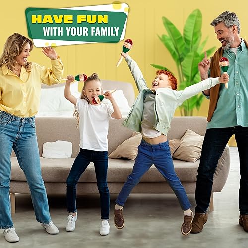 Miniatura 2 de Juego de 2 maracas de madera grandes para adultos, maracas, instrumentos musicales para adultos, Maracas mexicanas, recuerdos de fiesta, maracas