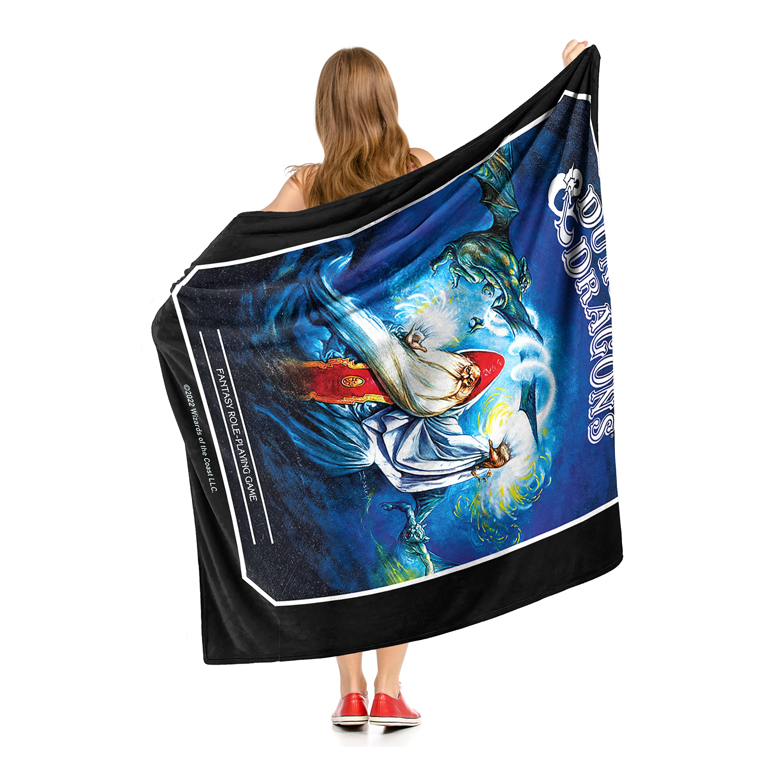 Ultra-gemütliche D&D Fleece-Decke Mit Logo – Fantasy-Comfort Für Echte Abenteurer