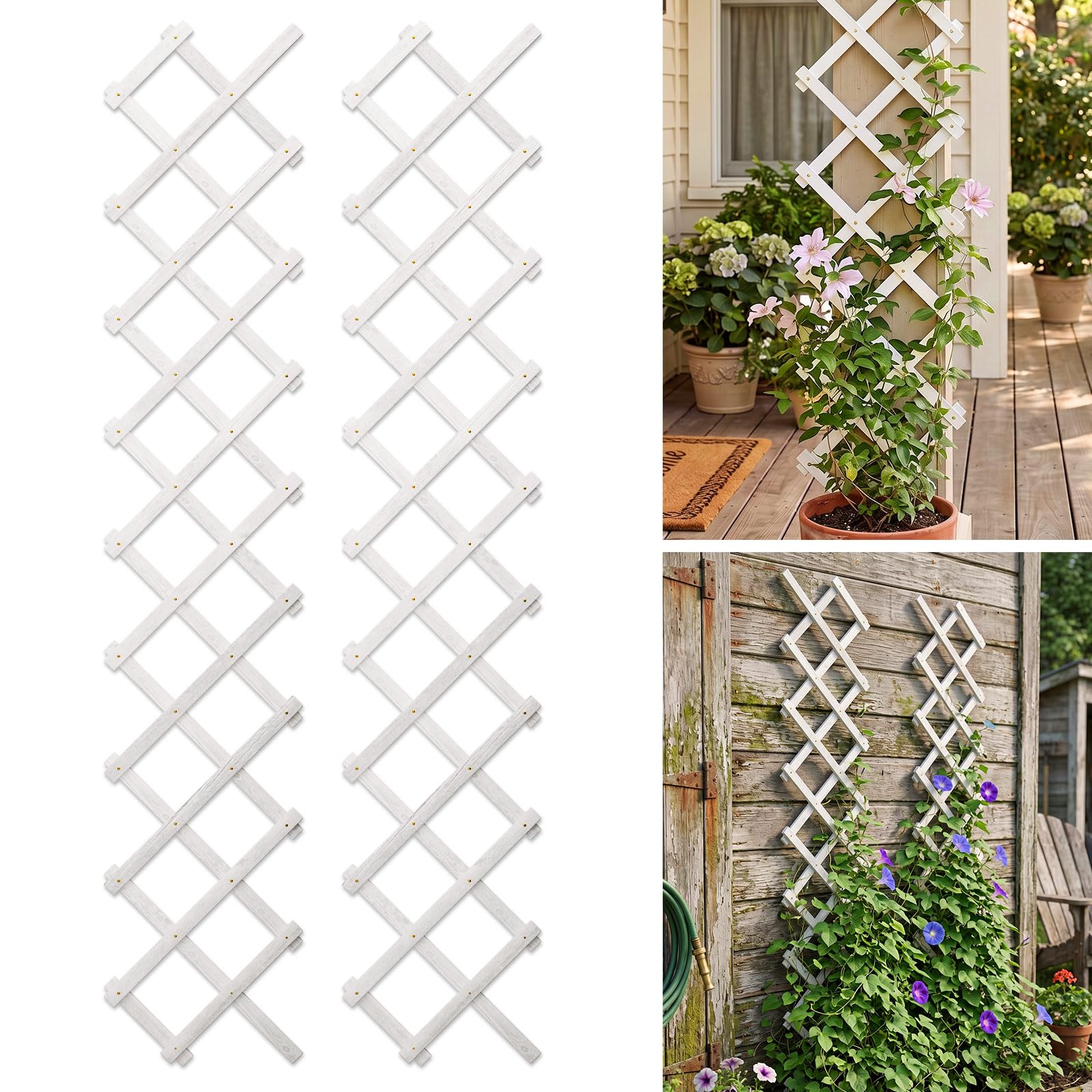 Bounmer 2Pcs Expandable Garden Trellis