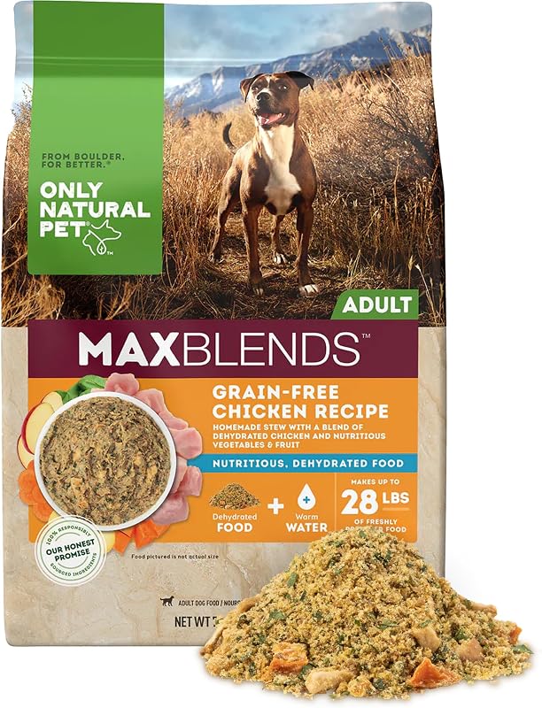 Ração desidratada para cães Only Natural Pet MaxBlends sem grãos sabor frango – 3,18 kg