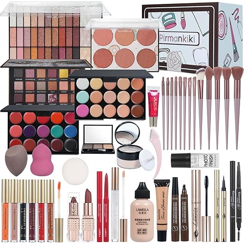 All in One Makeup Kit for Women Full Kit, Makeup Gift Set for Girls & Teen, Travel Makeup Set, Professional Makeup Kit Includes Kit Eyeshadow Lipstick Brow Pencil Eyeliner Brush Set (set1)