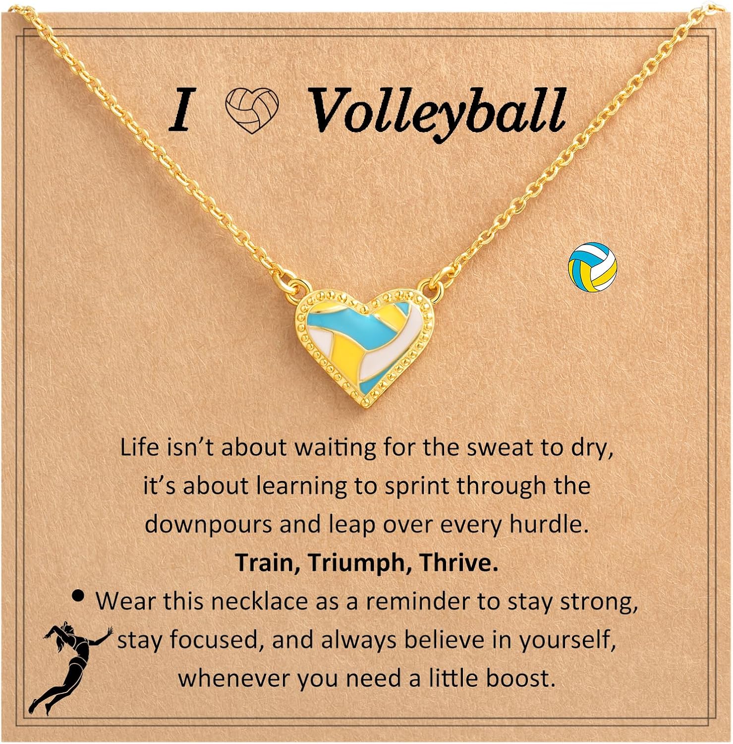 Softball/Soccer/Basketball/Volleyball Necklace for Girls, Sports Accessories Jewelry Birthday Christmas Gifts for Sports Lovers