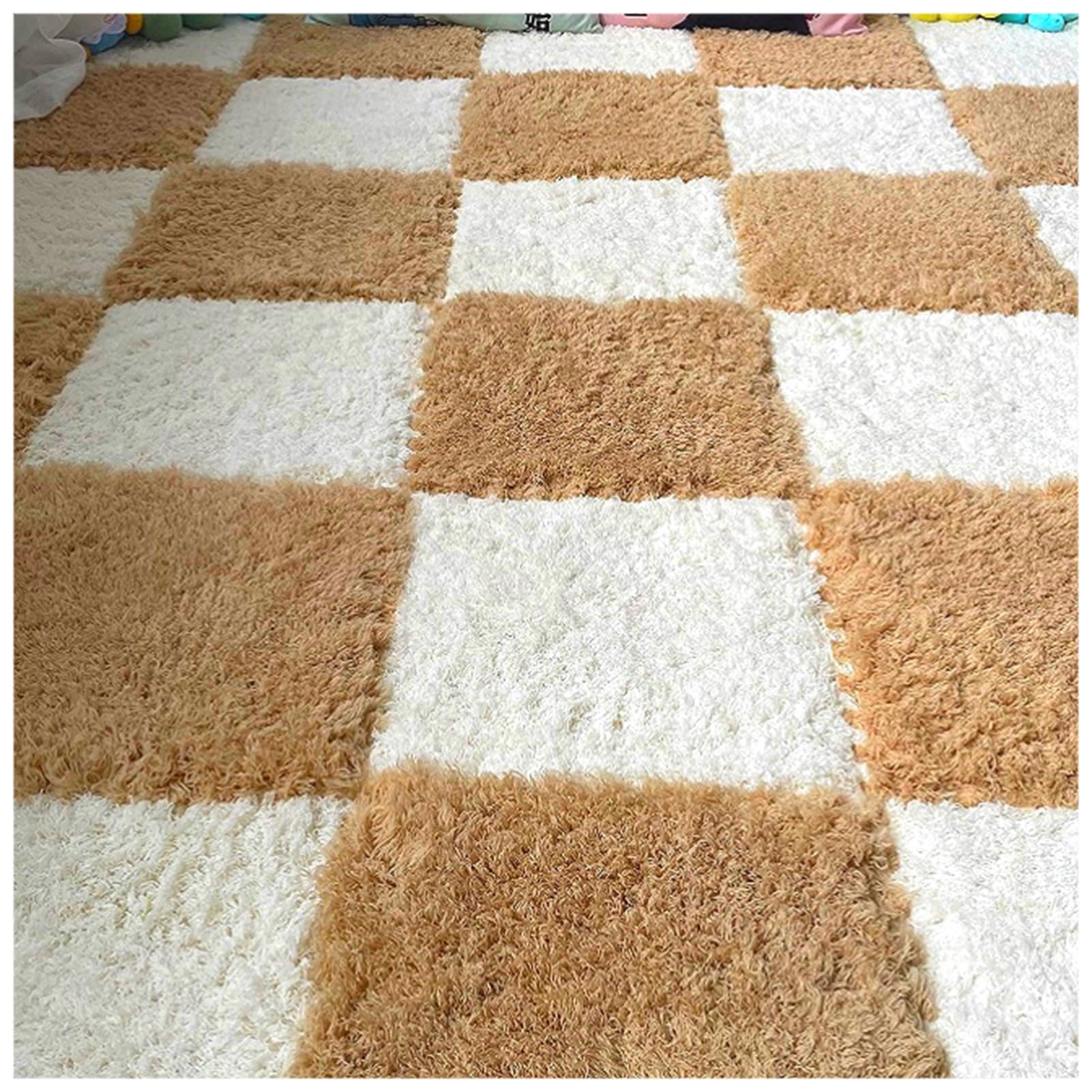 MTH / ふわっRUGMAT Amazon.com: YMXBHN Thickened Plush Foam Interlocking Floor