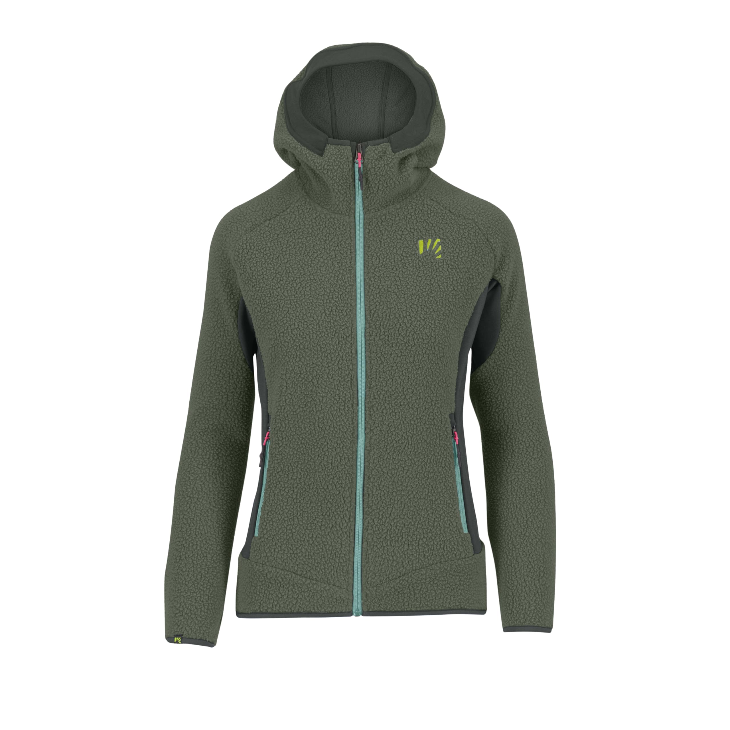 KARPOS 2501144-024 80'S HOODIE W FLEECE Sweatshirt Women's BLACK SAND/THYME Size M