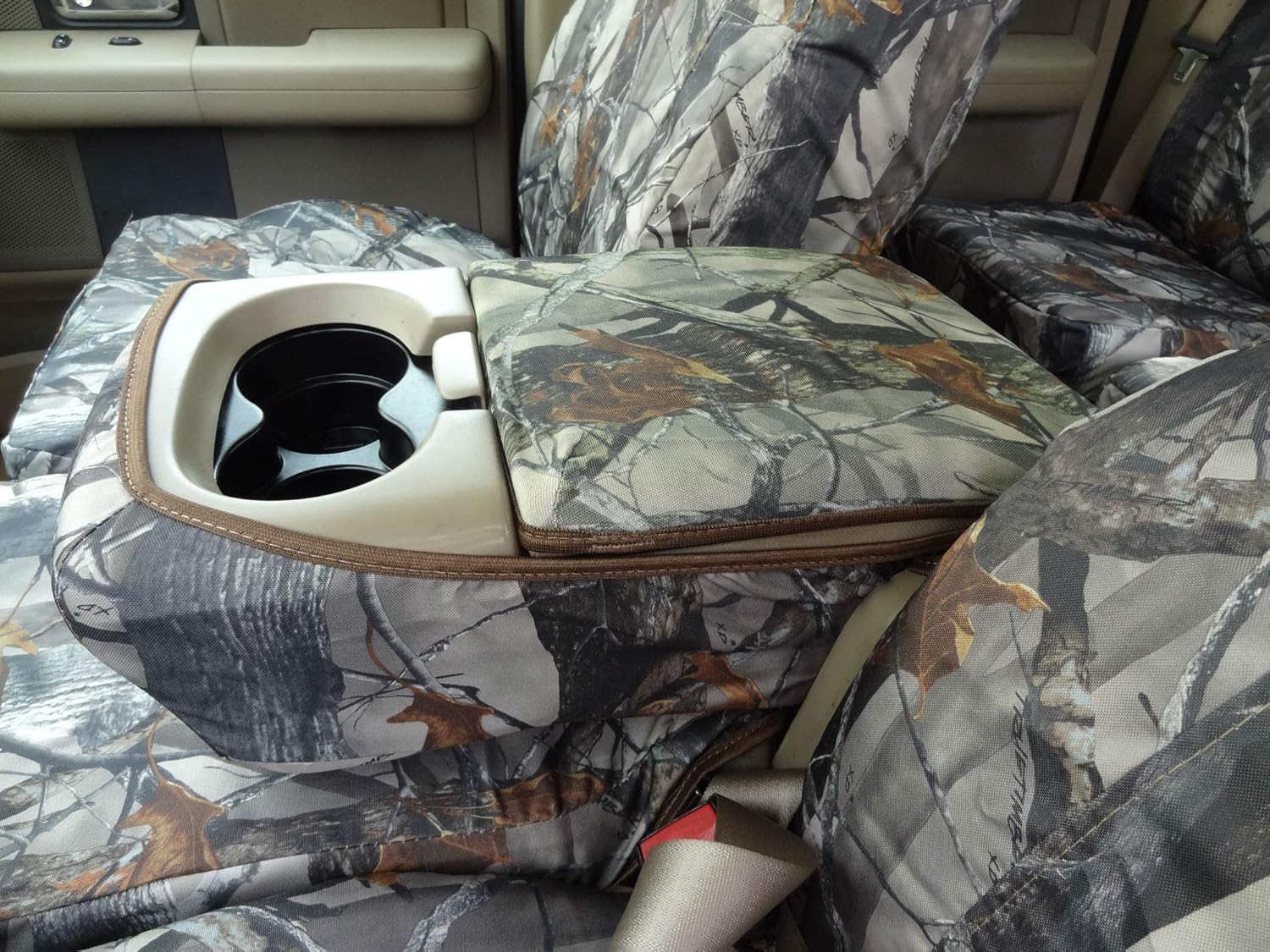 Durafit Waterproof Camo Seat Covers. Compatible with Ford F150 Double Cab Exact Fit Seat Covers.Front 40/20/40 Split Bench Seat with Adjustable Headrests.Rear Solid Back 60/40 Split Bottom Bench Seat.