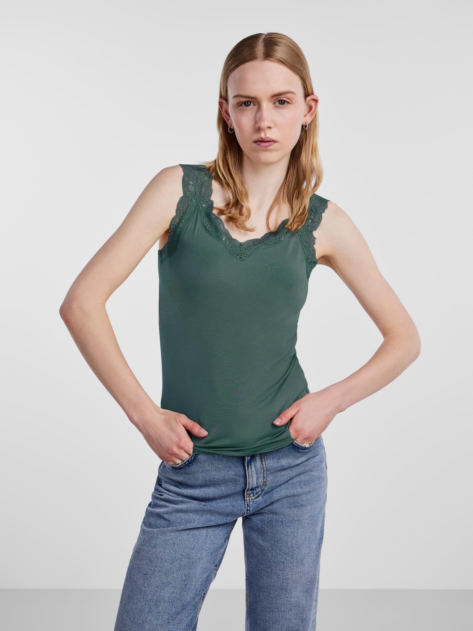 Pieces Pcbarbera Dentelle Noos Top Femme