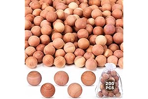 Yaomiao 200 Pcs: Spanish Cedar Wood Closet Deodorizer, Freshener, and Moth Deterrent