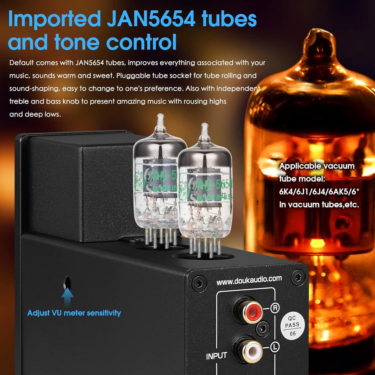 Buy HiFi Bluetooth Vacuum Tube Preamp Stereo Audio Amplifier Headphone