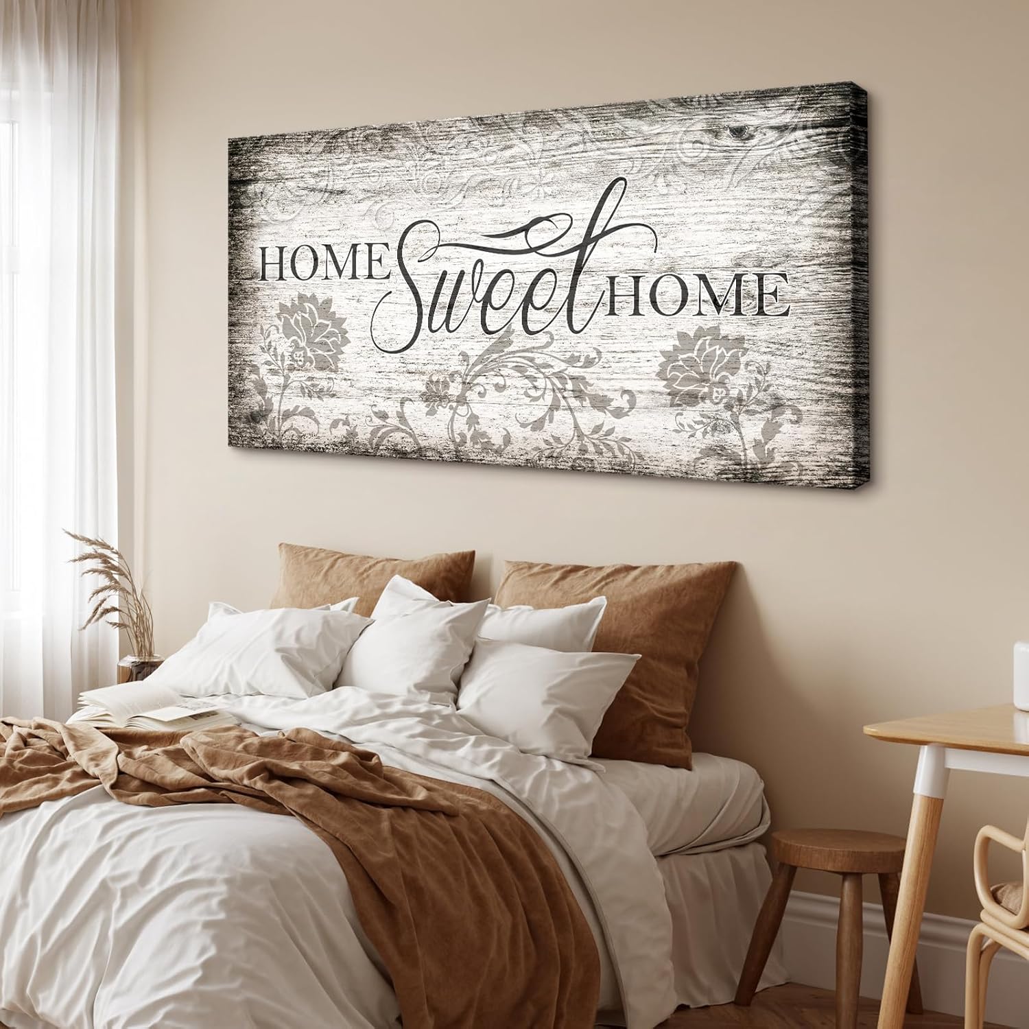 YYYYHPP YP2675 Home Sweet Home Wall Art Sign Canvas Print Wall Art Rustic Art for Living Room Bedroom and Office Home Kitchen Family Wall Decor
