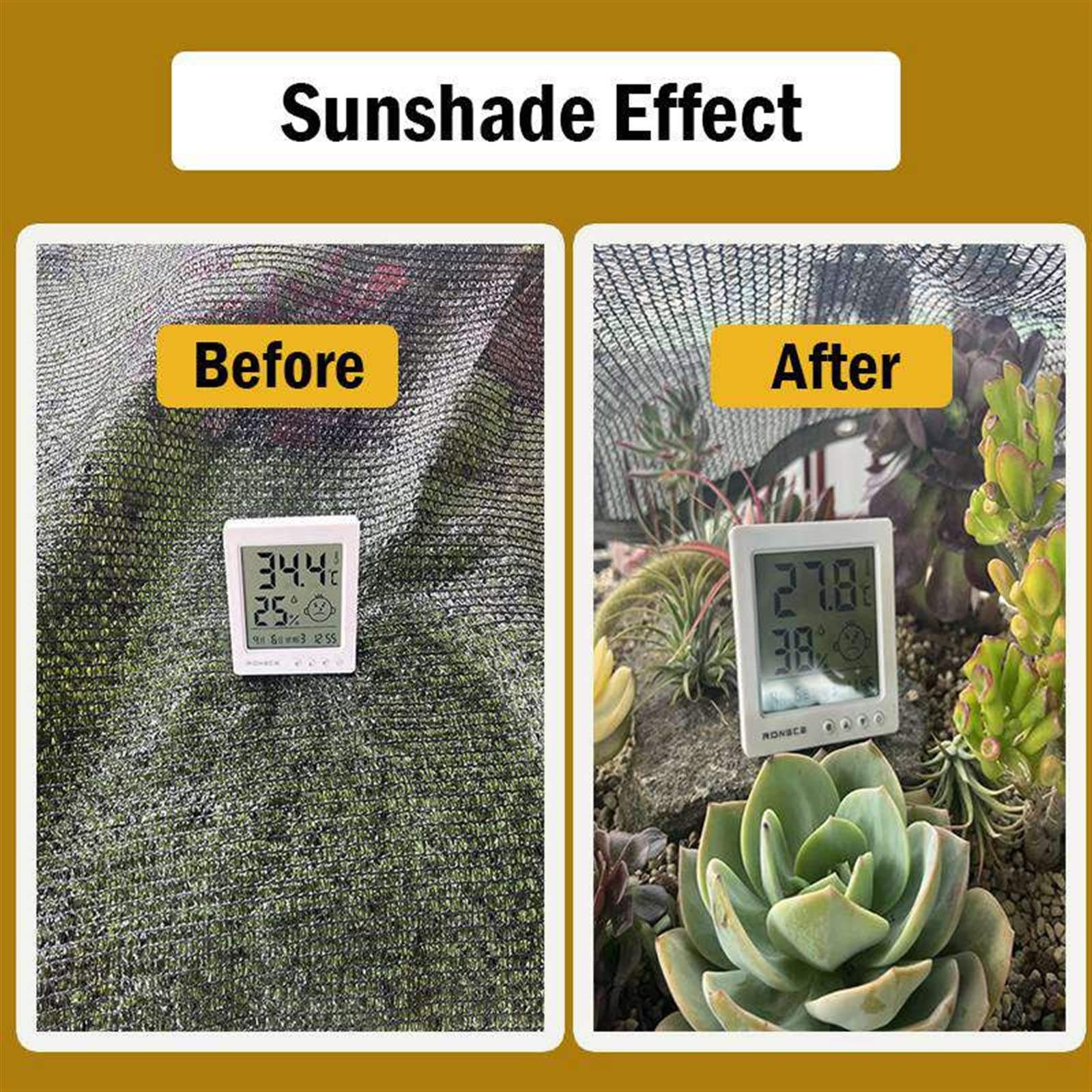 Sonnensegel für den Außenbereich, 50 % UV-Schutz, Sonnenschutz für Garten, Balkon, Terrasse und Schuppen, leichtes, wasserdichtes Gewebe, einfache Installation, hitzebeständig