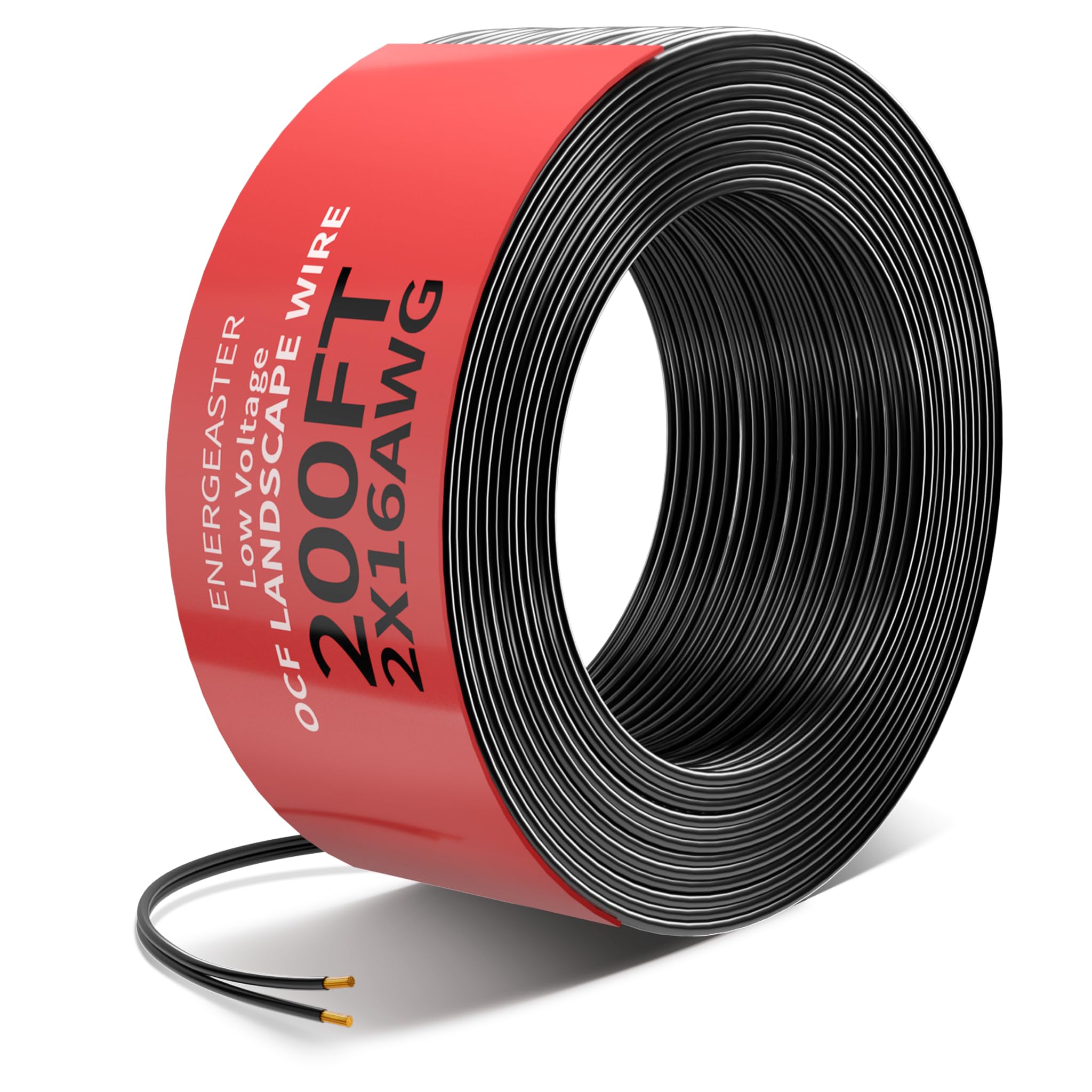 200FT 16/2 Low Voltage Landscape Lighting Copper Wire,16 Gauge 2 Conductor Wire,Low Voltage 16 AWG Copper Extension Cord for Speaker, LED, Automotive 12V/24V DC
