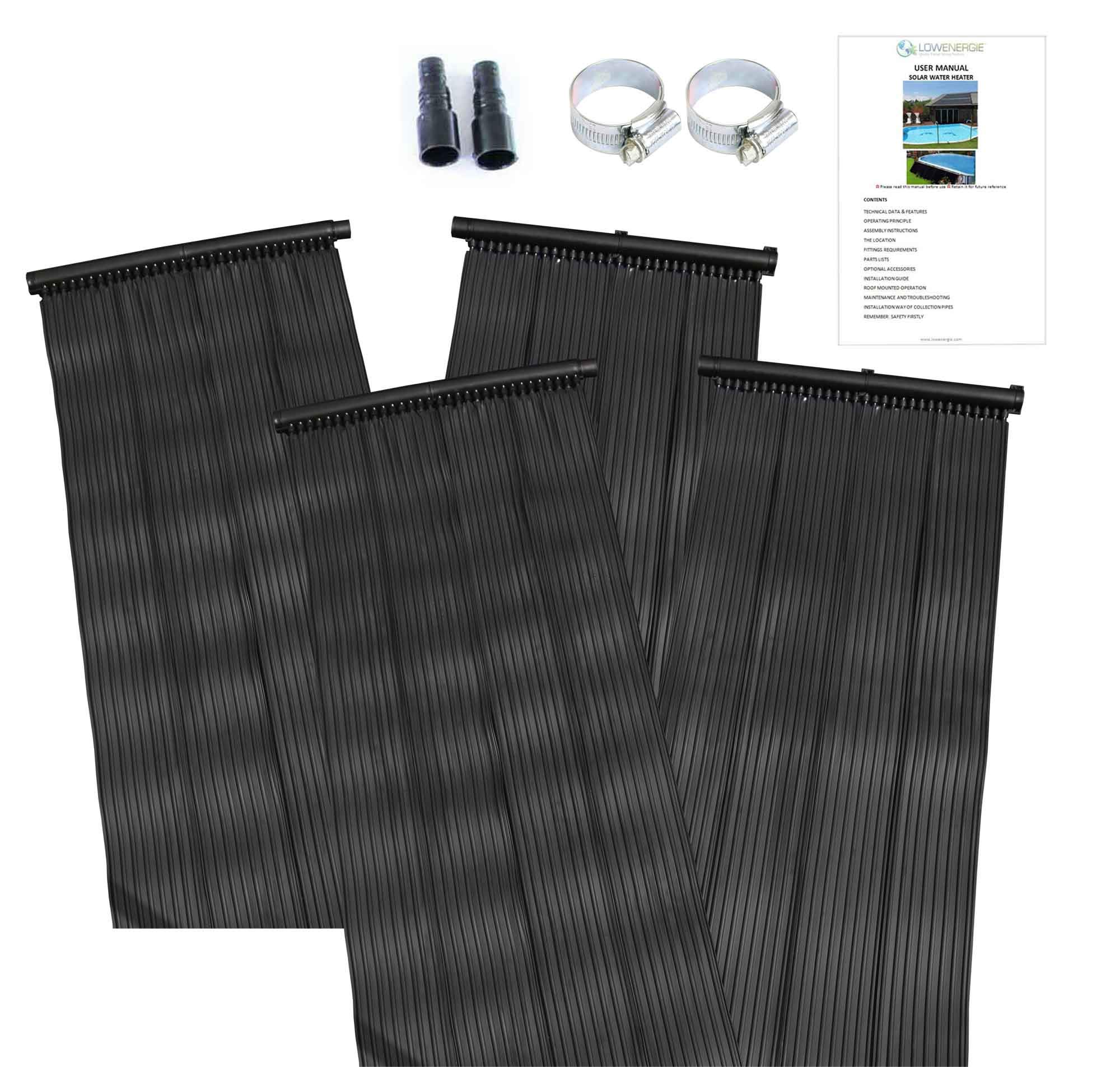 LOWENERGIE Solar Thermal Swimming Pool Heating Mat Hot Water Free Energy Saving Sun Pool Heater Kit Warm. Mat only (2, 0.66 x 6M)