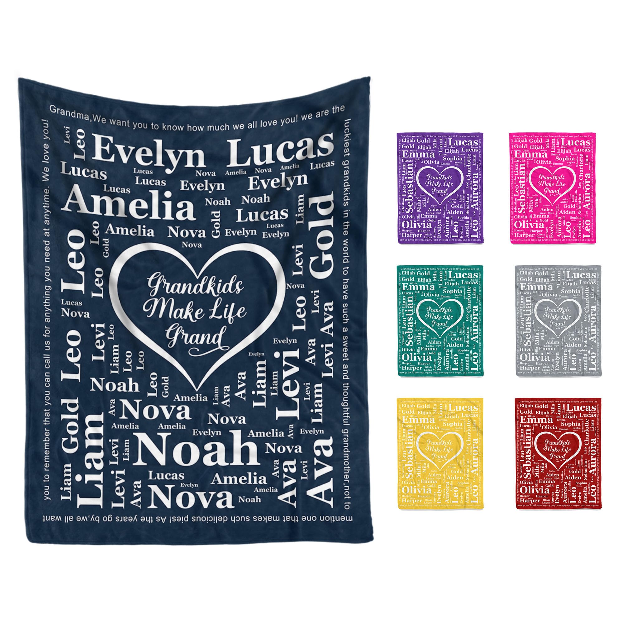 callie Personalized Family Name Blankets, Custom Soft Flannel Name Blankets Throw Gifts for Daughter, Mom, Dad, Grandma, Grandpa