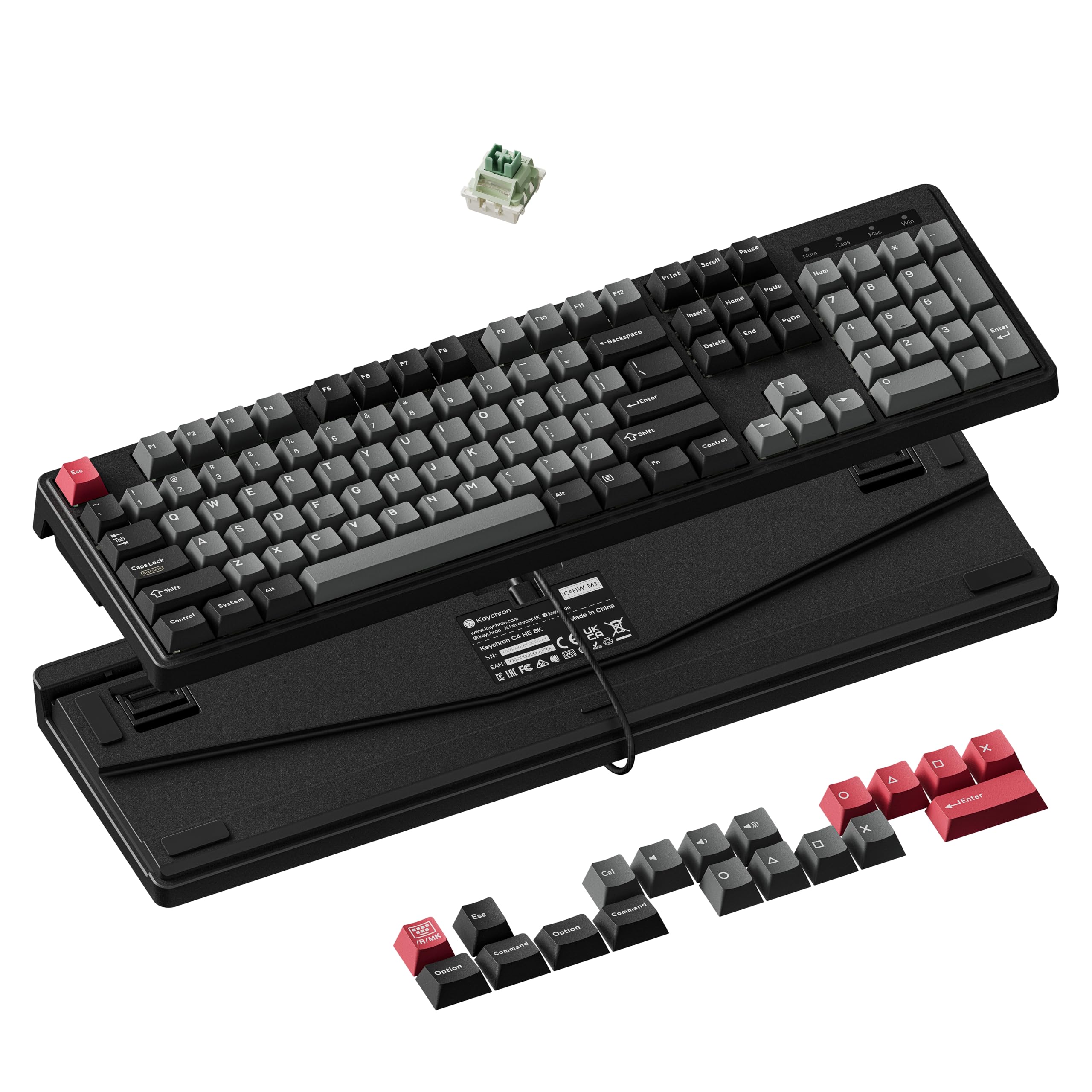 Amazon.com: Keychron C4 HE 8K Ultra-Fast Lime Magnetic Switch