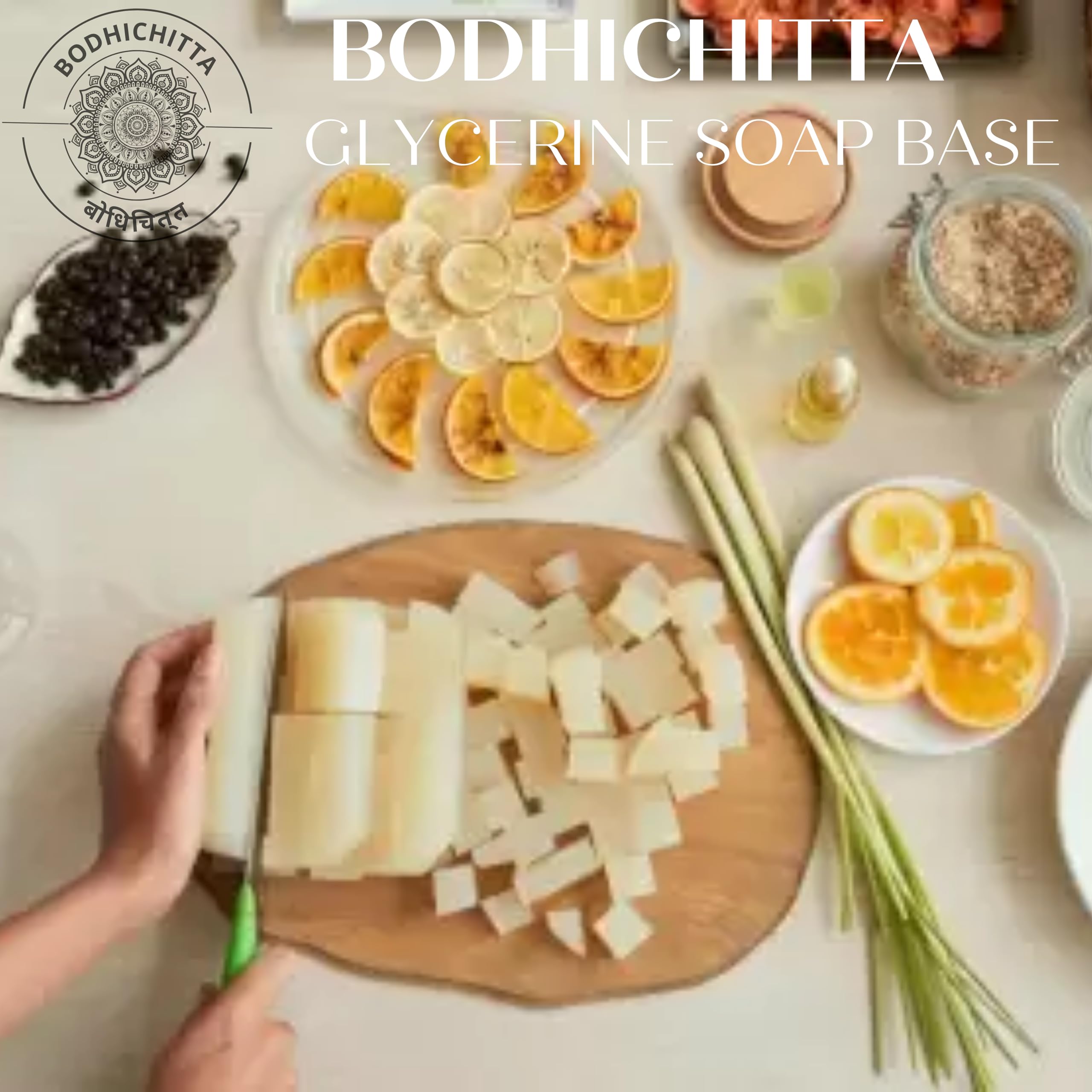 BODHICHITTA Glycerine Transparent Soap Base |100% Pure Organic & Natural | Paraben, SLS, Chemical Free | Melt & Pour Soap Base Bar For Soap Making 5kg 1