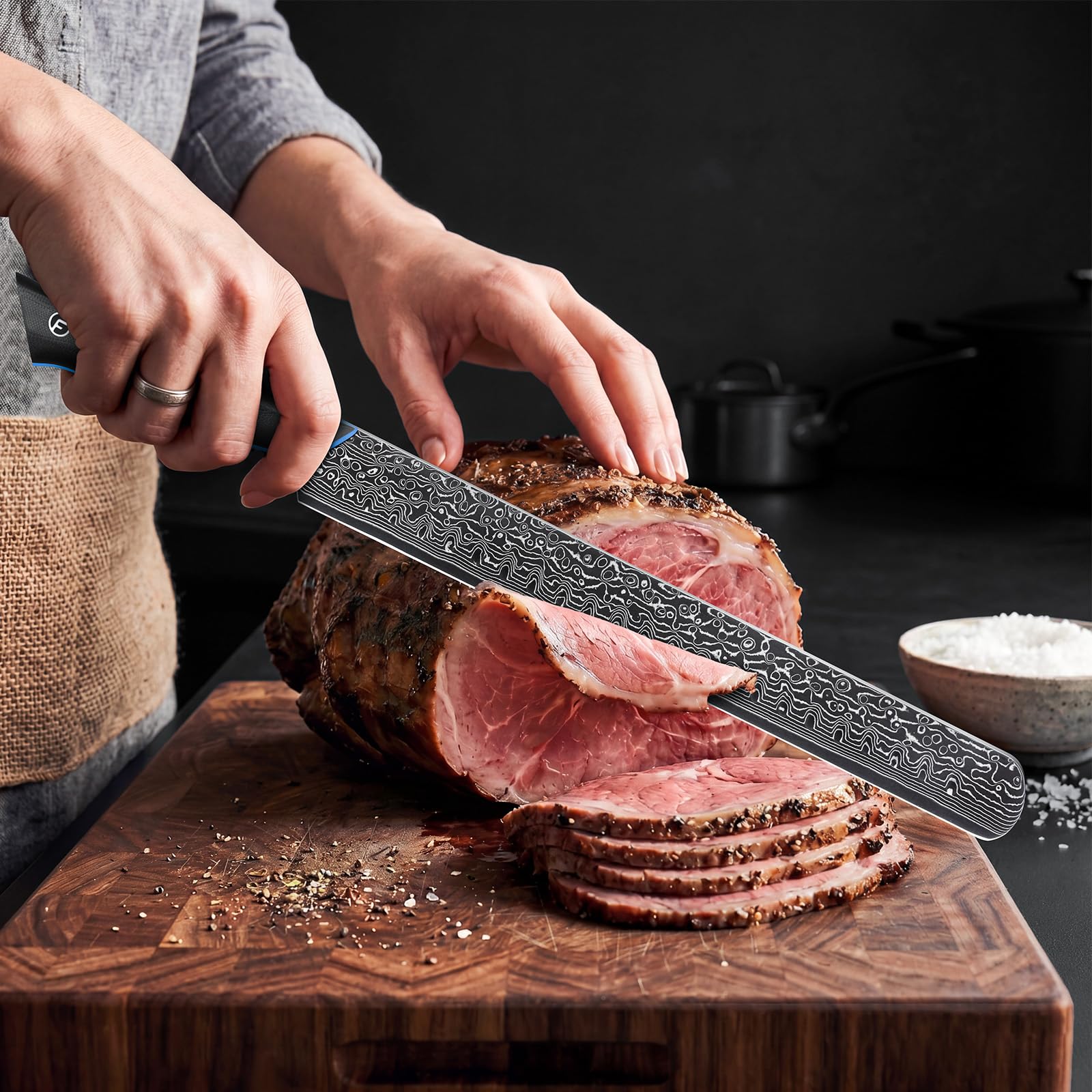 Brisket Knife 11.6 Inch, 67-Layer Damascus Steel Carving Knife, G10 Handle — Amazon image 2