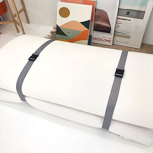 Miniatura 3 de One K 2 correas de embalaje para colchón de espuma viscoelástica para mudanza o almacenamiento (100 x 2 pulgadas, rojo tricolor)