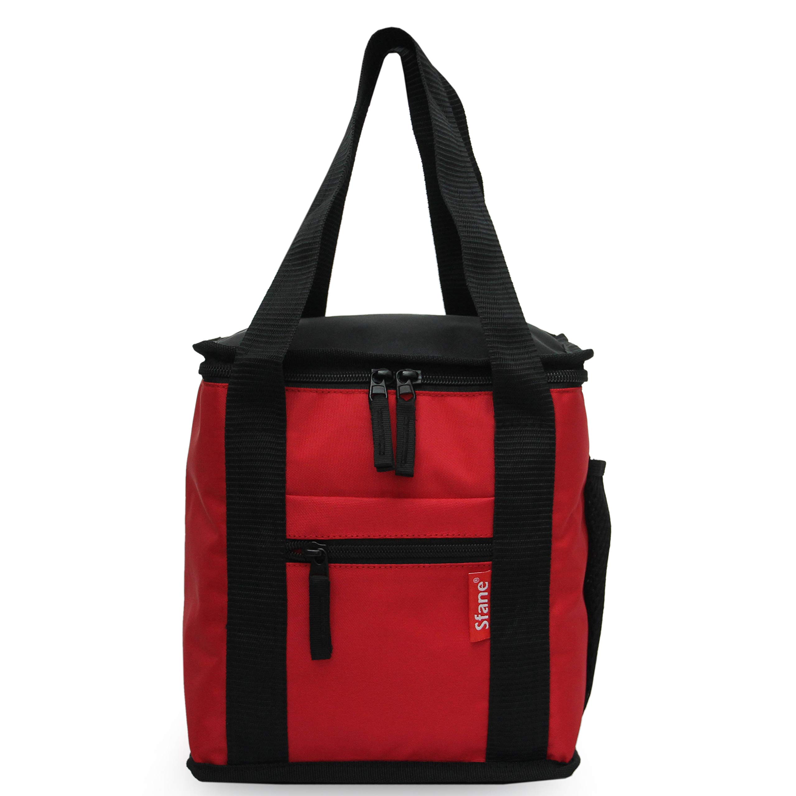 SFANE Insulated Lunch Box - Compact, Easy Wash, Smooth Zipper & Lightweight - Tote Bag & Container, Lunch Bag for Men, Women, Adults (Red) (Polyester) (B089FC7WY7) Amazon Price History, Amazon Price Tracker