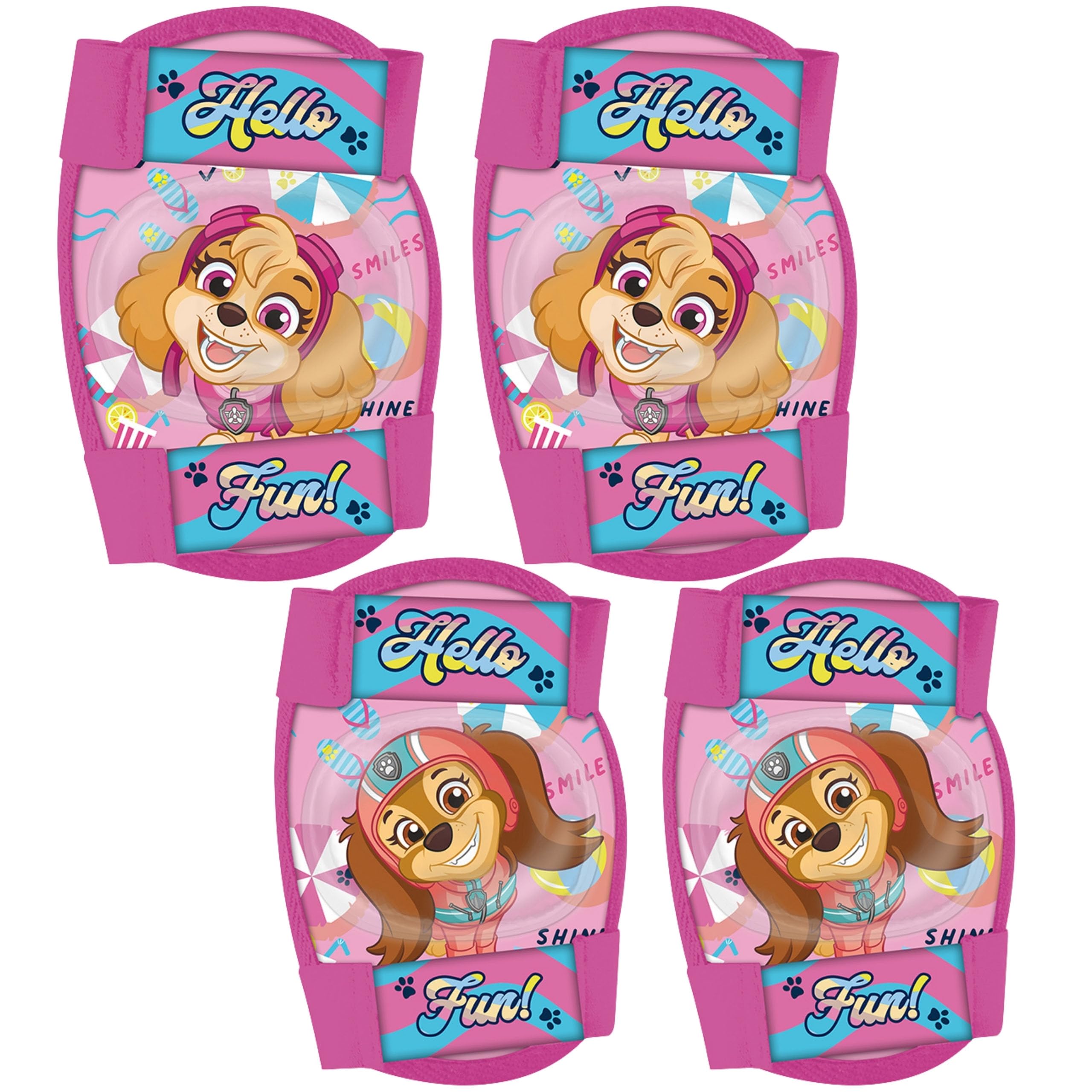 Knee and elbow pads for cycling, scooters and skates (Paw Patrol Skye Liberty)