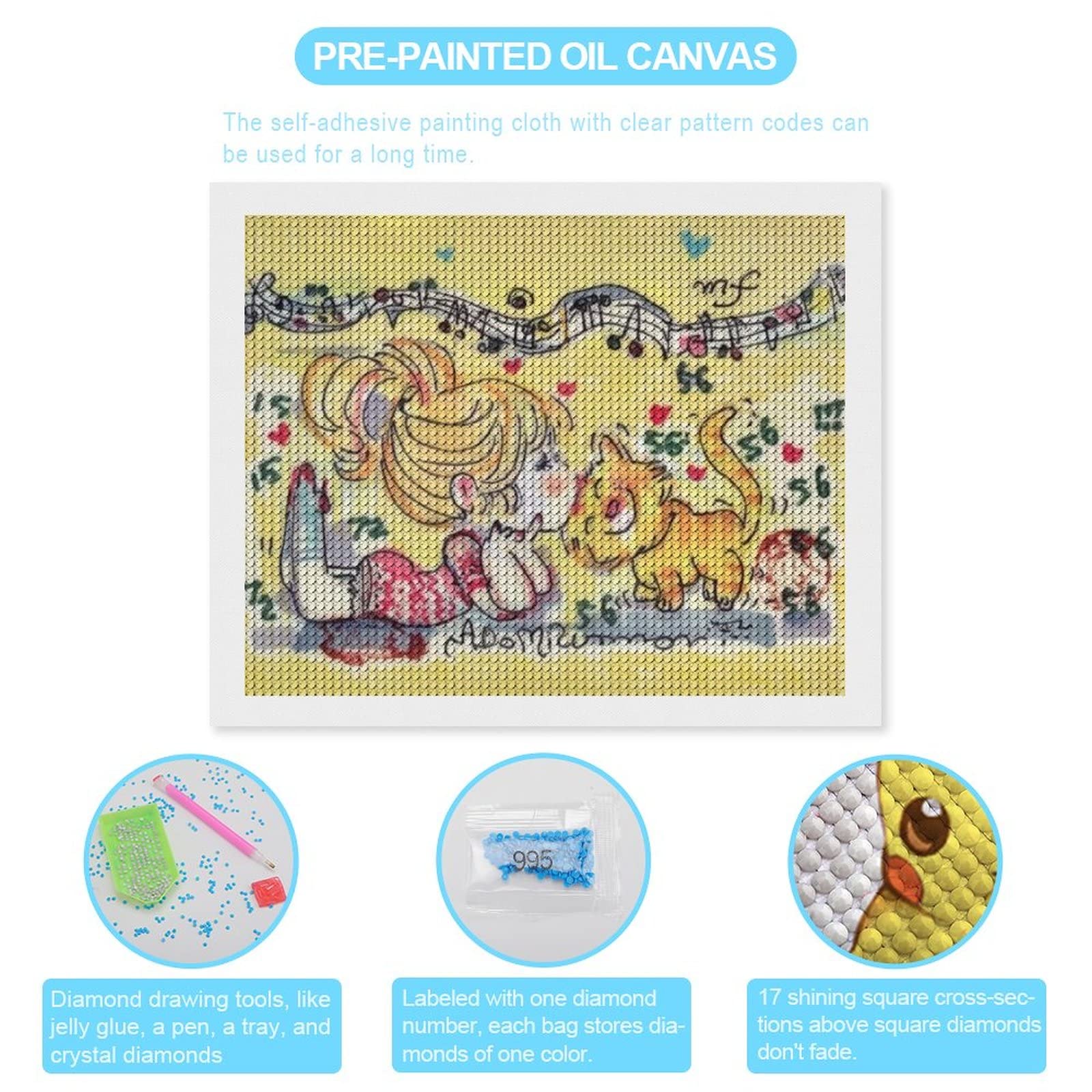 Amazon | 水森亜土 アニメ 5D ダイヤモンドアート ビーズ絵画 モザイク