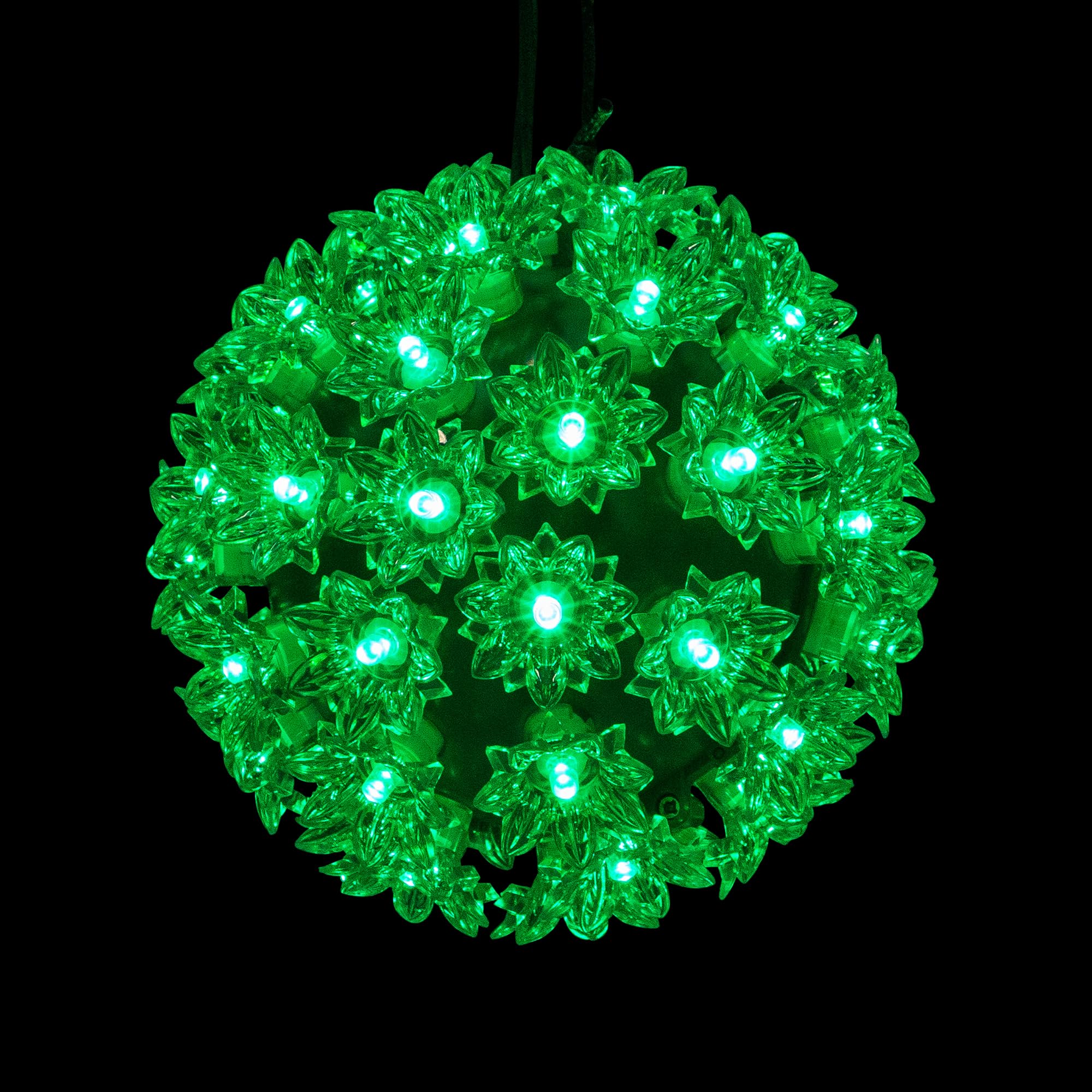 Northlight YS96208 LED Starlight Sphere Outdoor Hanging Christmas Decoration-Green Lights