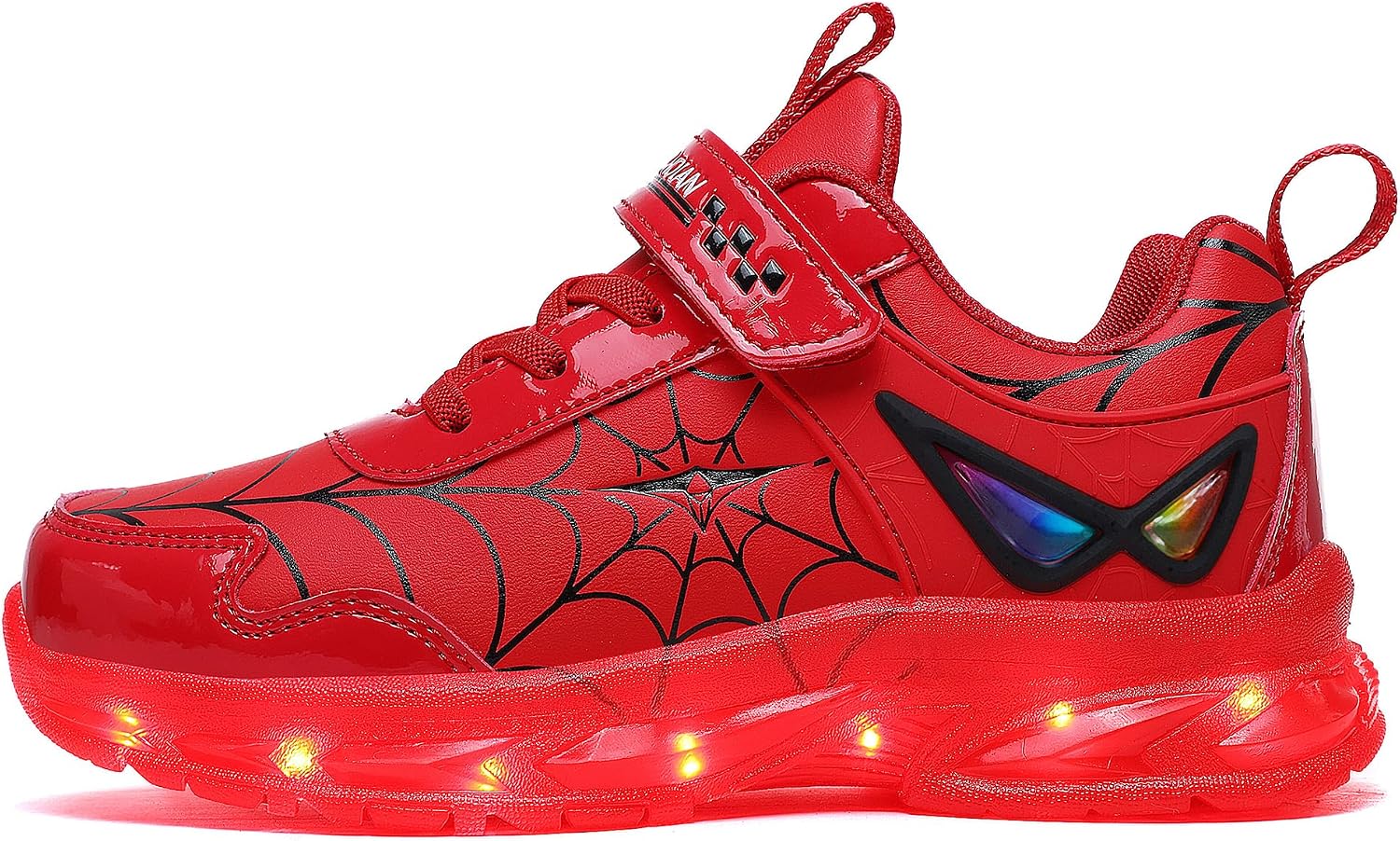 Glow LED Light-Up Shoes for Kids, Athletic Basketball Sneakers for Boys & Girls – Dynamic Web-Style High-Tops with Bright Flashing Lights for Toddlers