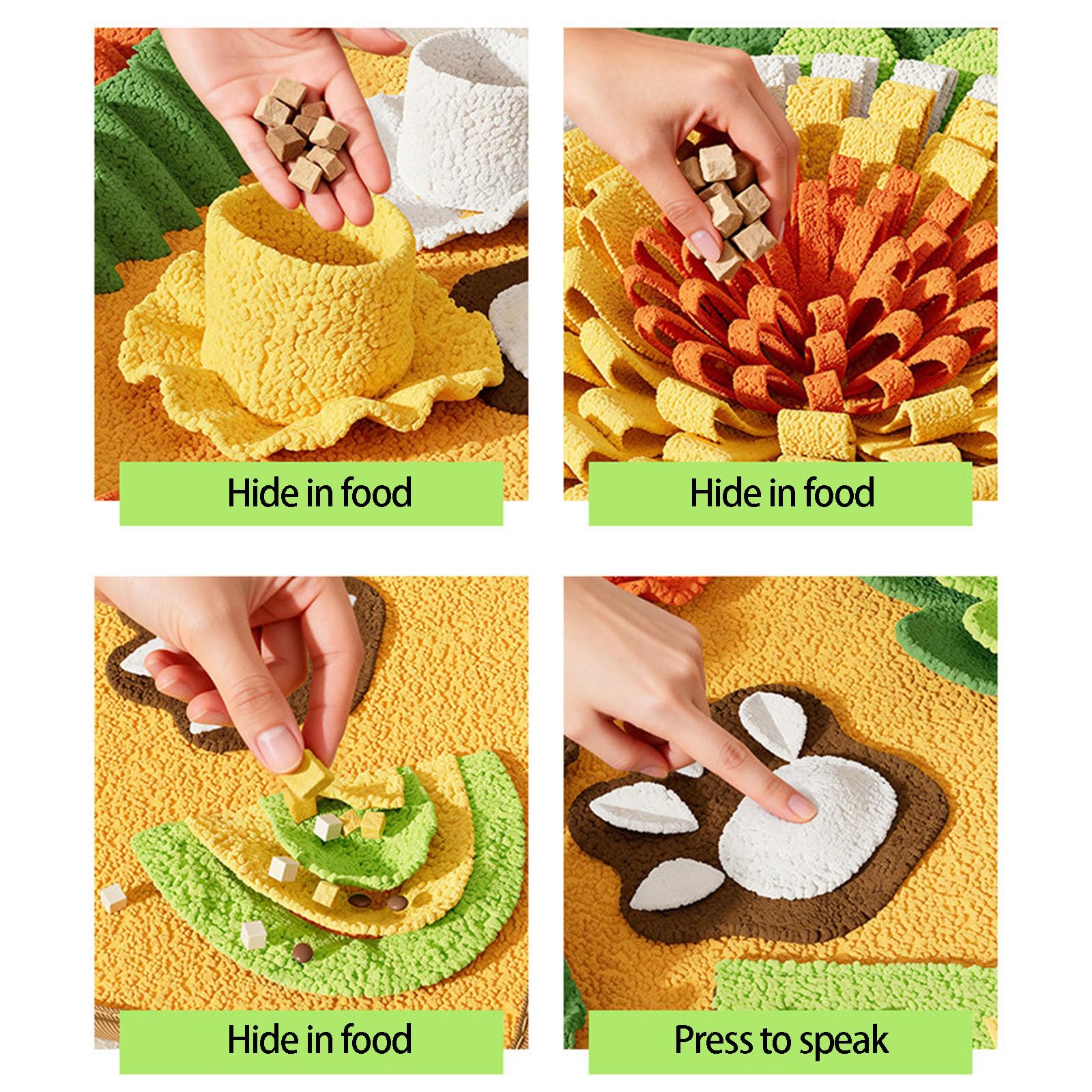 Tappetino multifunzionale per addestramento del cane Rilevamento del profumo portatile Indoor Outdoor Puzzle Game Interattivamente Dog Sniffing Mat