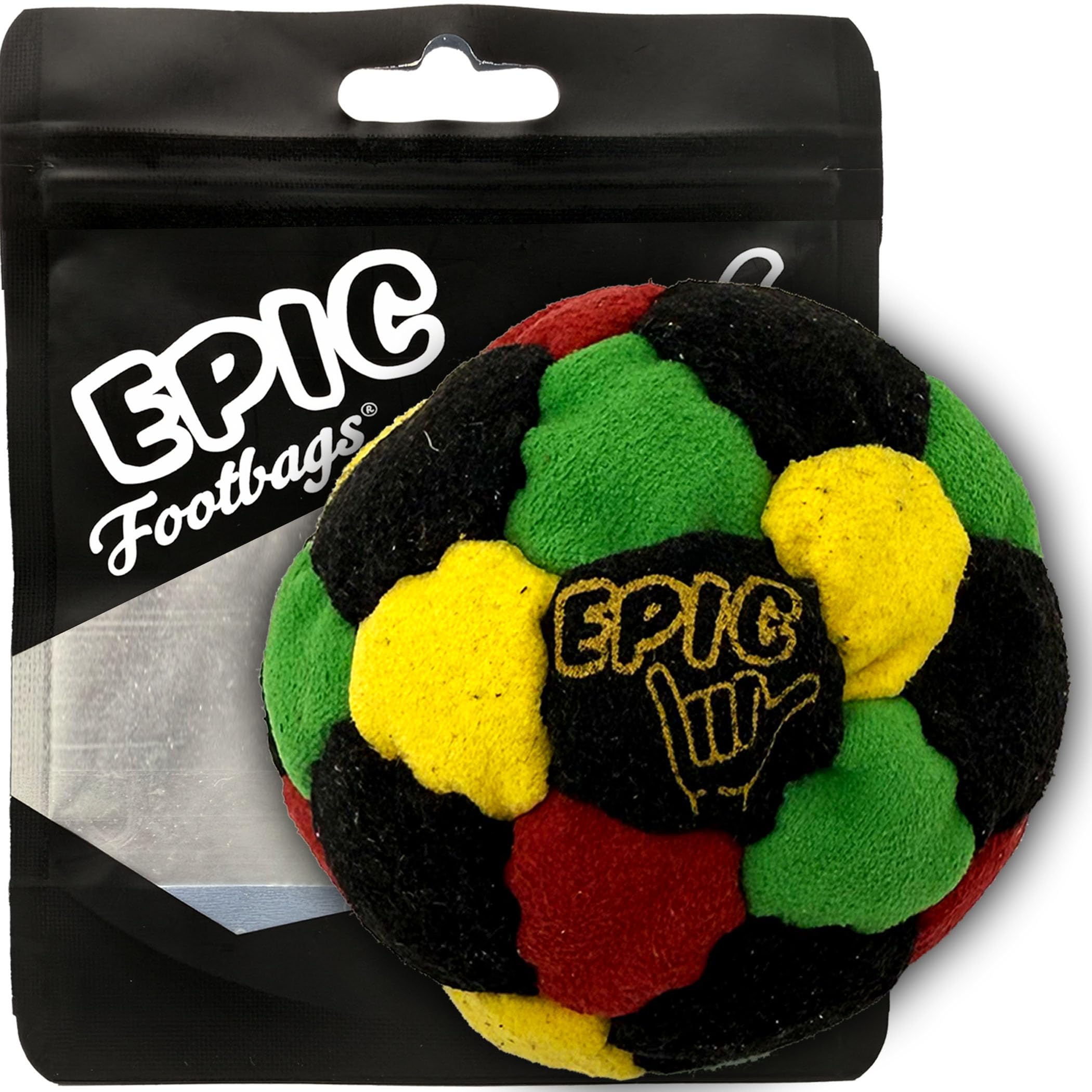 Epic Footbags Deluxe 32 Panel Suede Foot Bag for Adults & Kids
