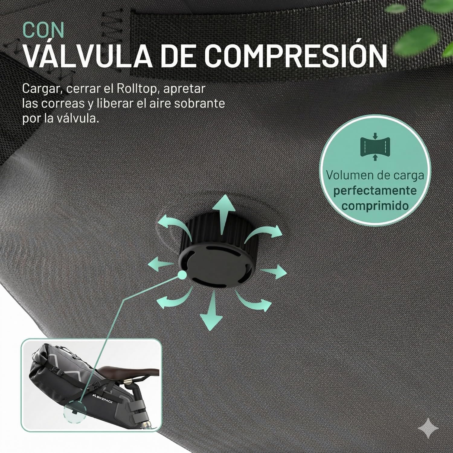 BIKEPACK Alforjas para bicicleta – Bikepacking bolsas – Sillín – Gravelbike – Alforja para carretera 15 L – Bolsa sin portaequipajes – Accesorios