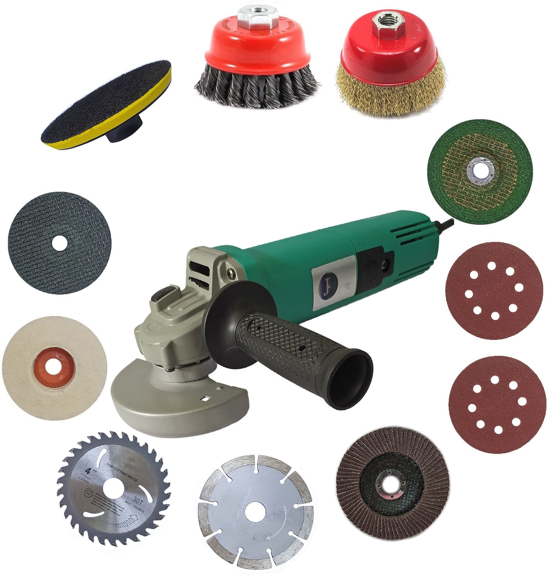 Inditrust with 6 MONTHS WARRANTY Heavy duty 1000W Angle Grinder Machine & 4” 9pcMulti type Wheel 2pc 3” cup brush Angle Grinder (100 mm Wheel Diameter) (B0B96P62BW) Amazon Price History, Amazon Price Tracker